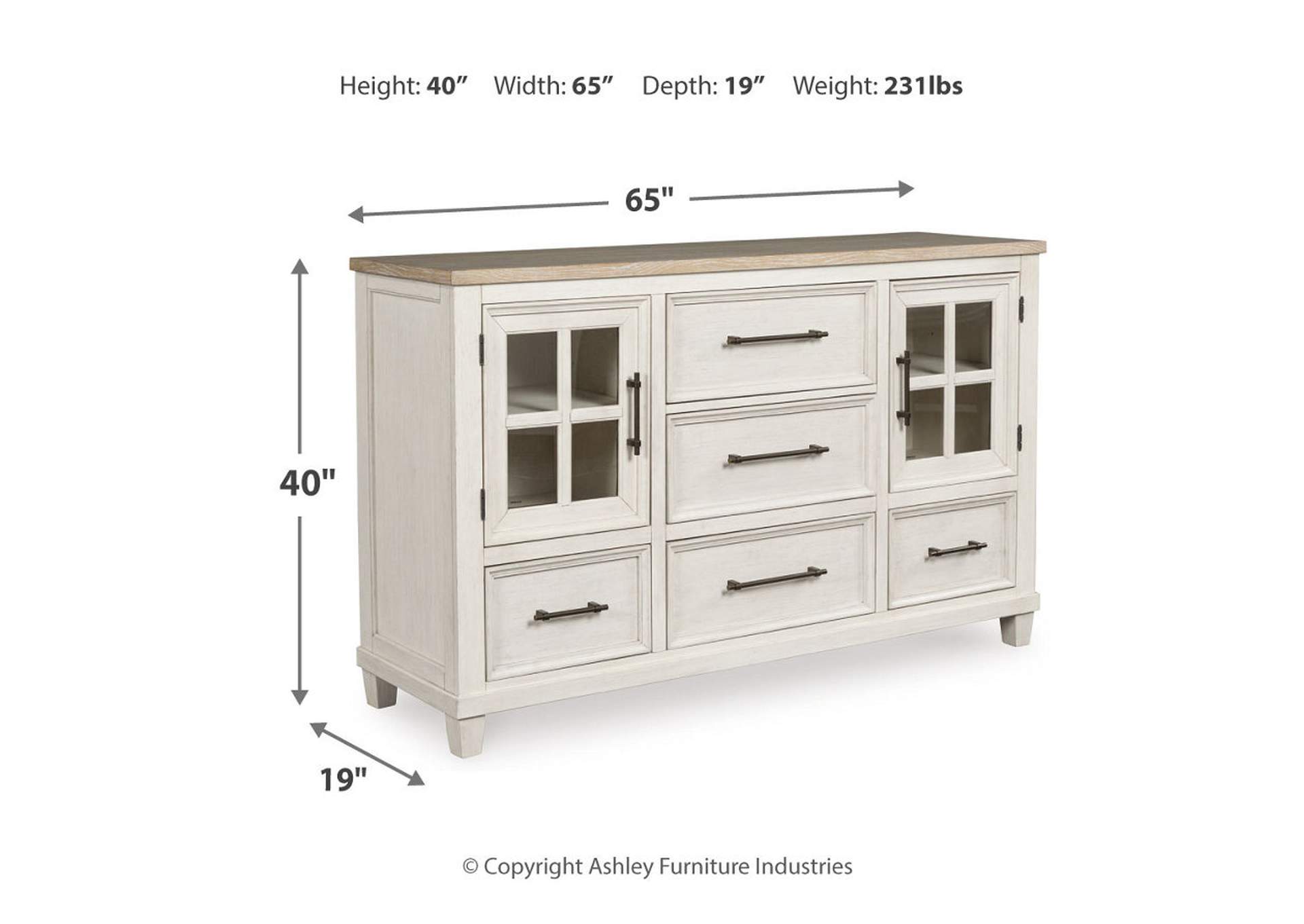 Shaybrock California King Panel Bed with Dresser,Benchcraft