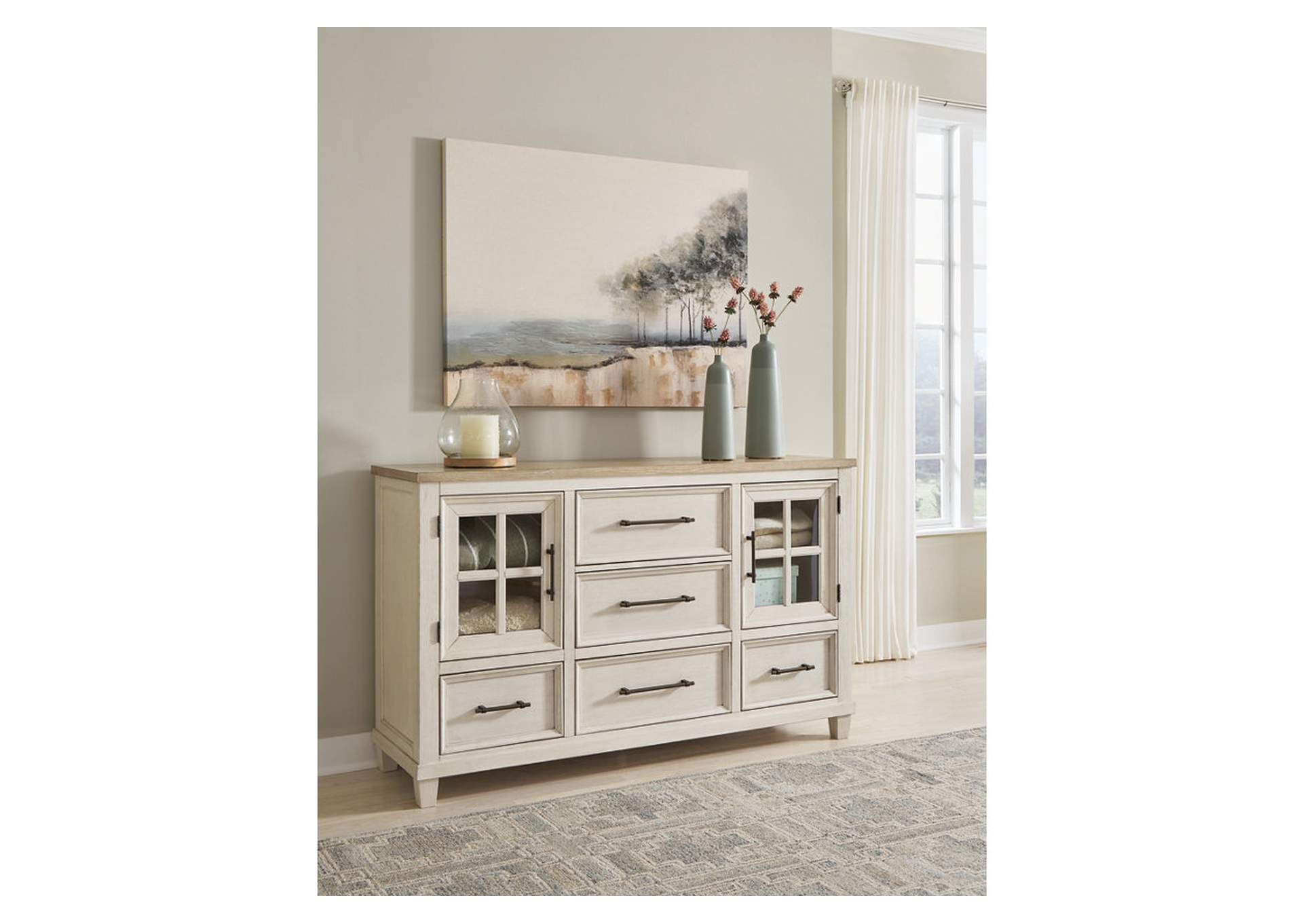 Shaybrock King Panel Bed with Dresser,Benchcraft