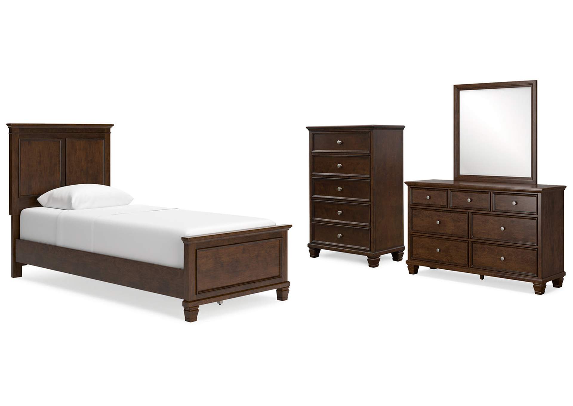 Danabrin Twin Panel Bed with Mirrored Dresser and Chest,Signature Design By Ashley