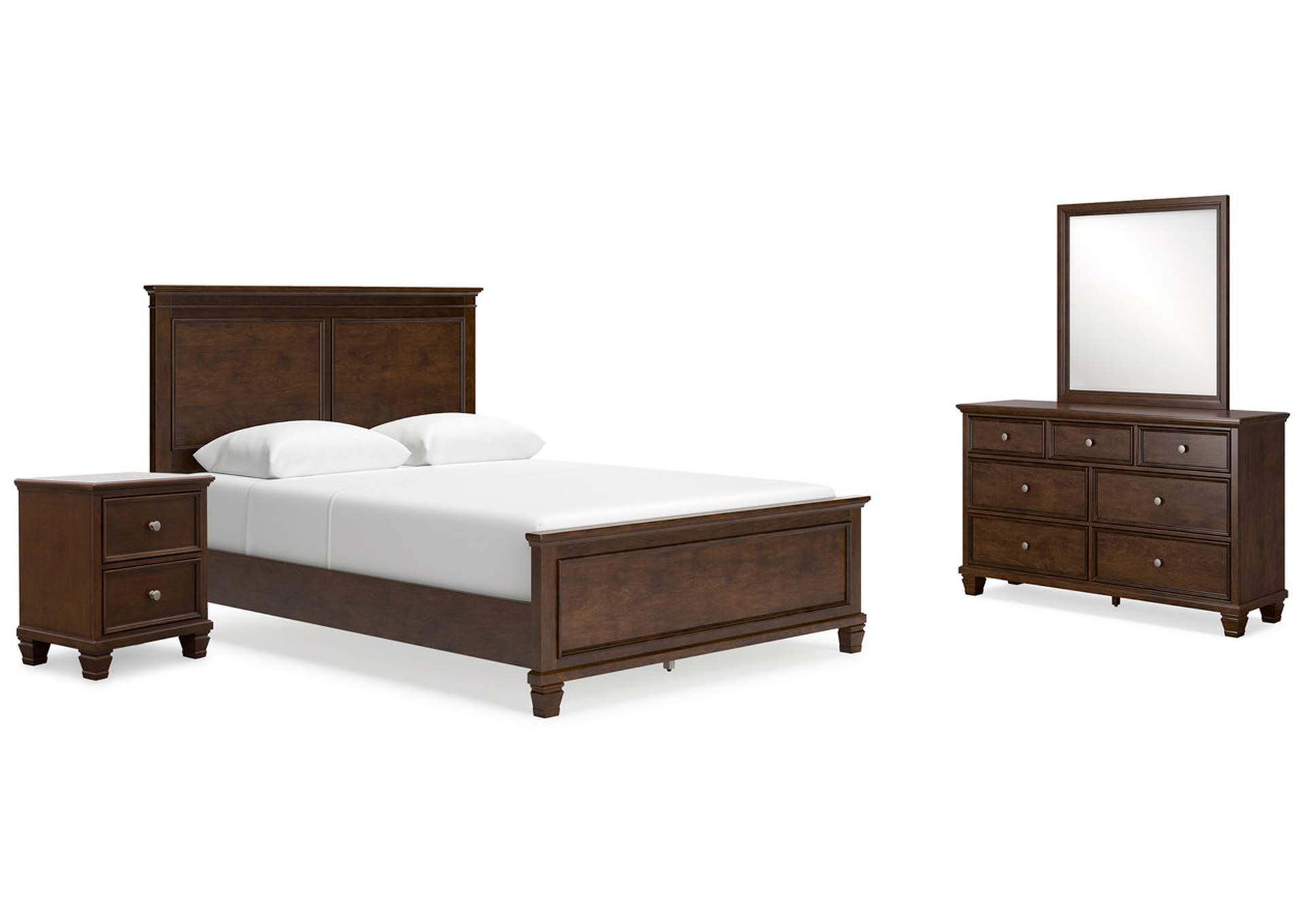 Danabrin Queen Panel Bed with Mirrored Dresser and Nightstand,Signature Design By Ashley