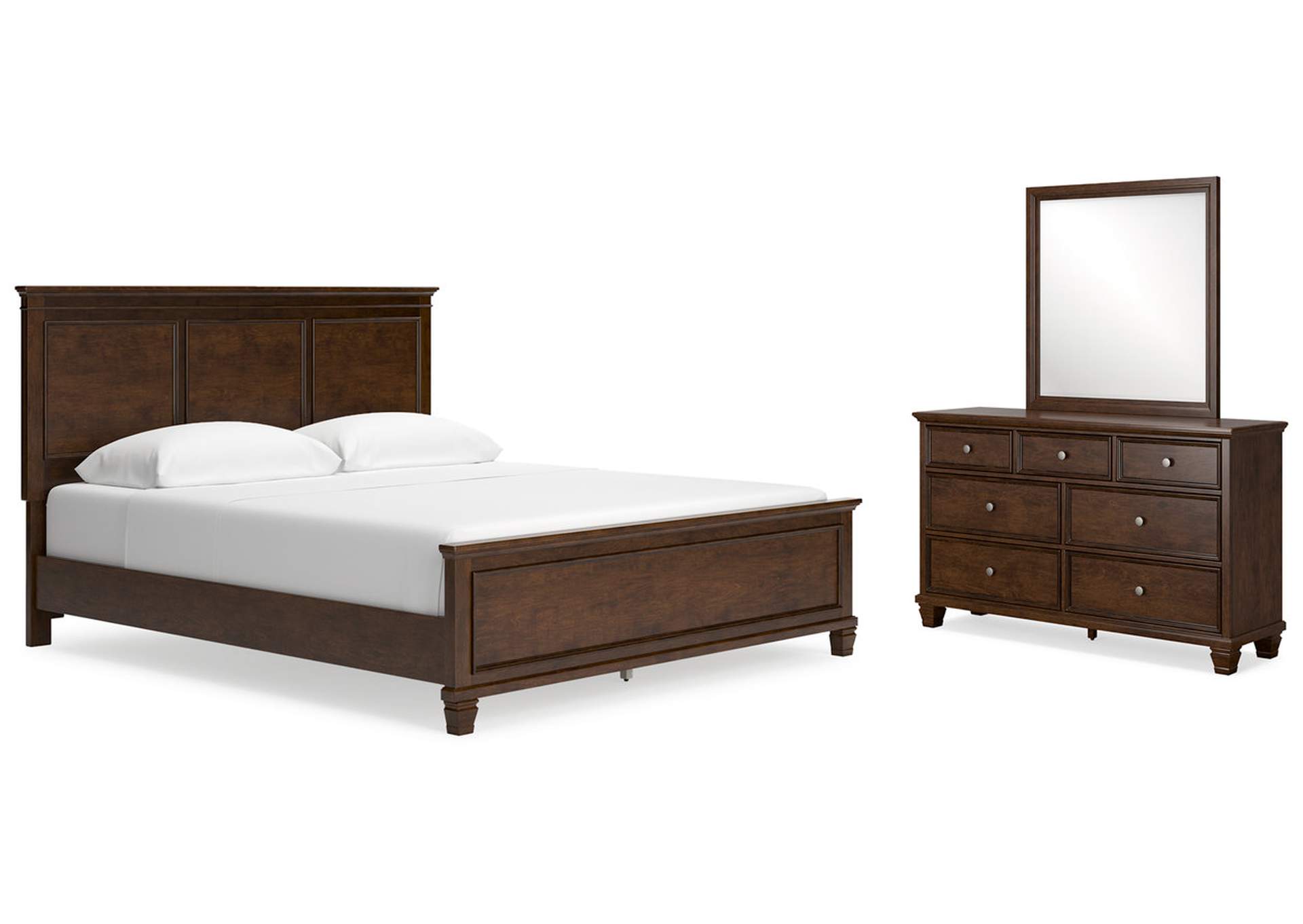 Danabrin California King Panel Bed with Mirrored Dresser,Signature Design By Ashley