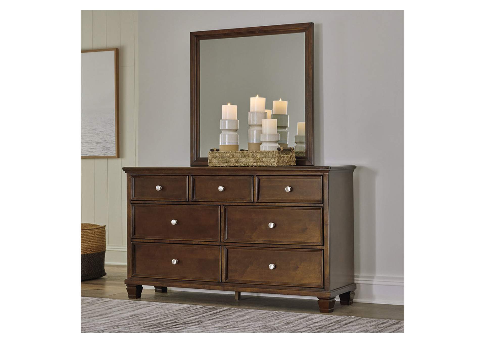 Danabrin Twin Panel Bed with Mirrored Dresser, Chest and 2 Nightstands,Signature Design By Ashley