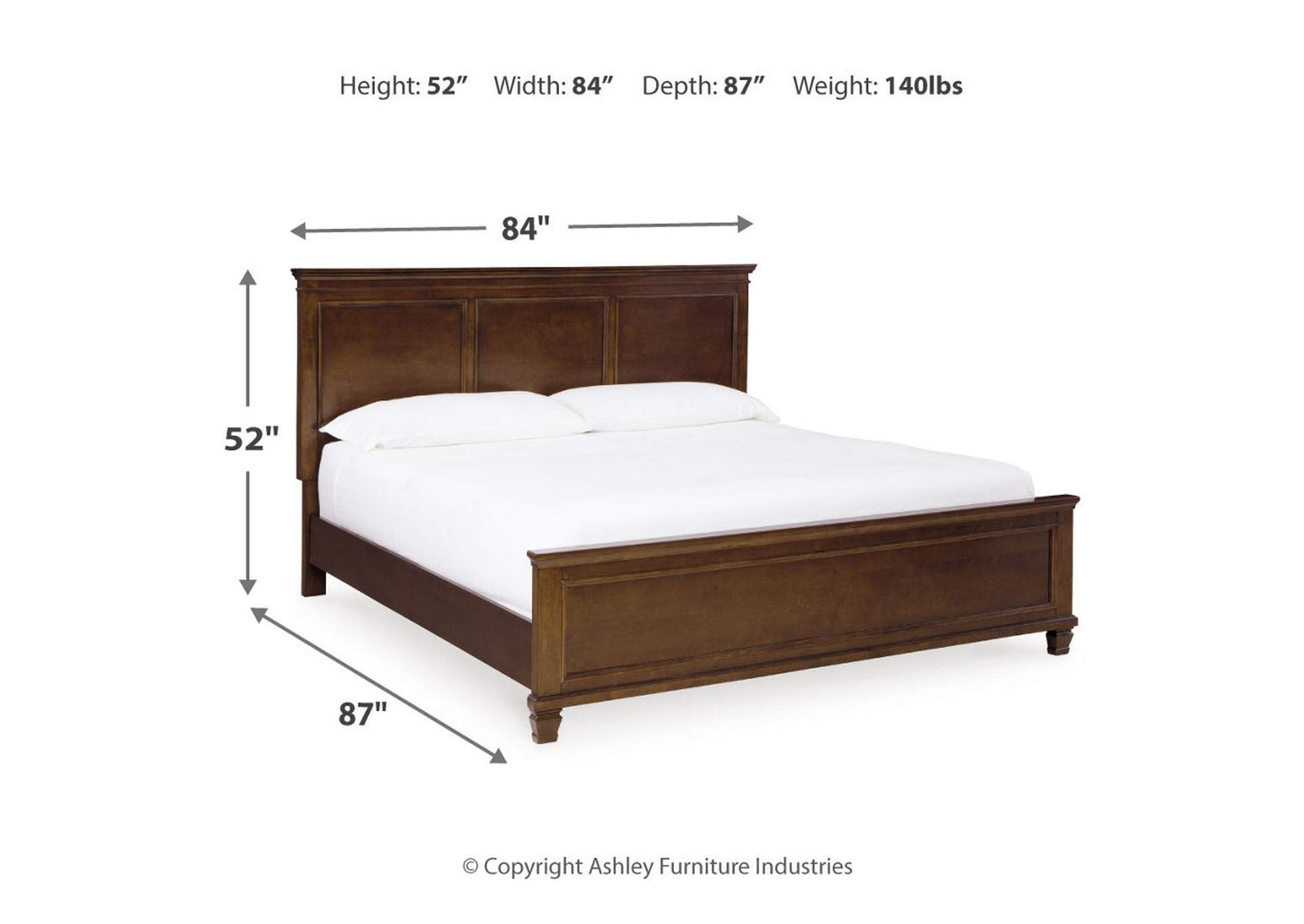 Danabrin King Panel Bed with Mirrored Dresser and Nightstand,Signature Design By Ashley