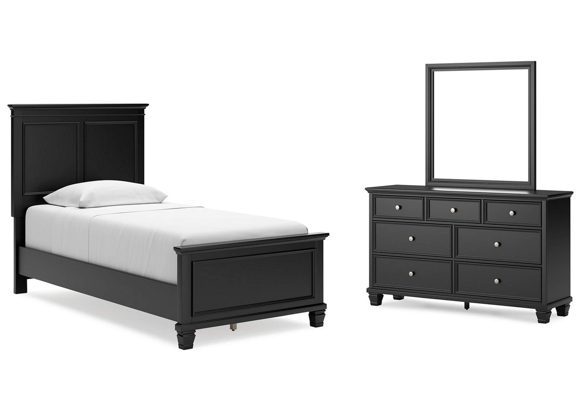 Lanolee Twin Panel Bed with Mirrored Dresser,Signature Design By Ashley