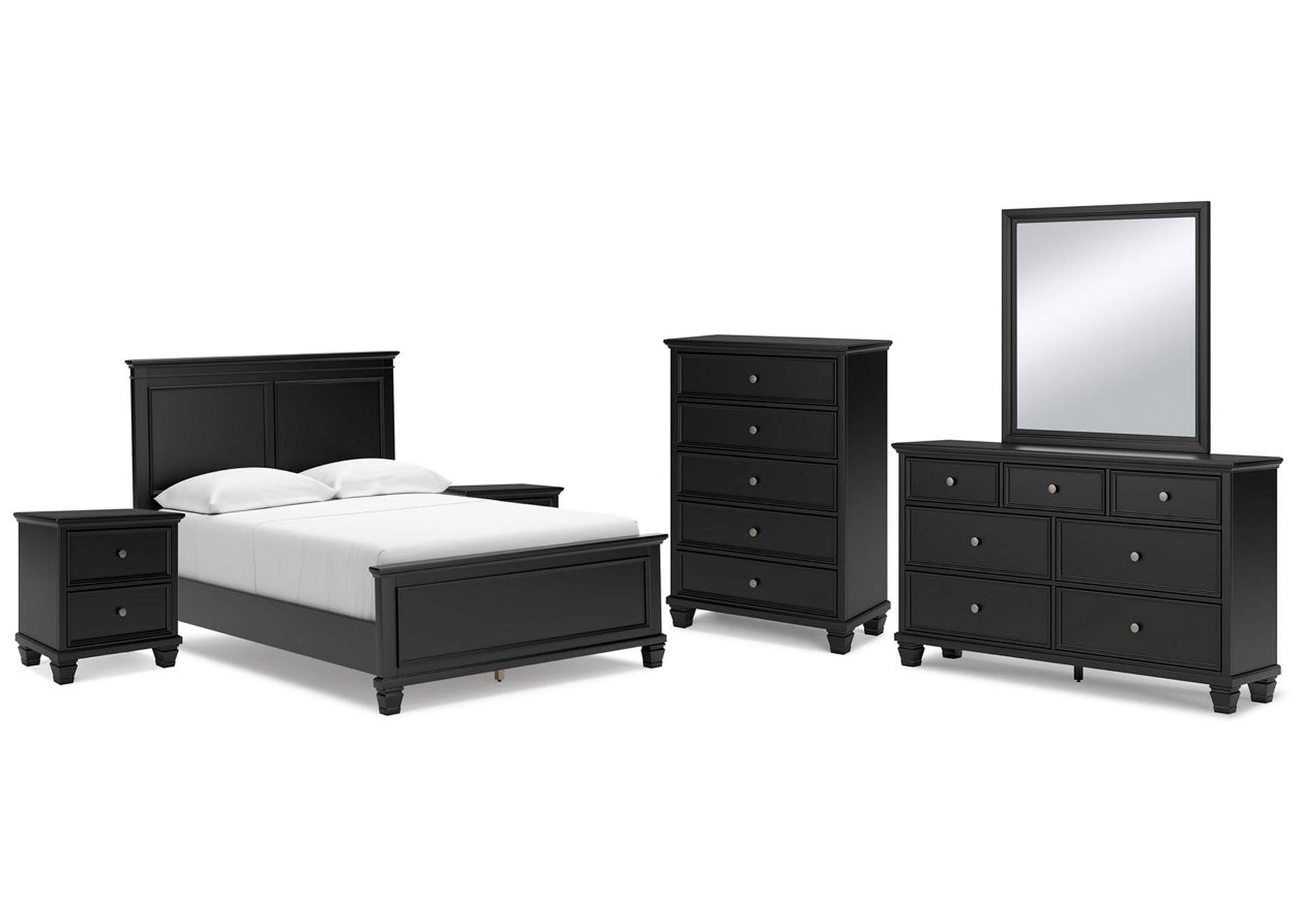 Lanolee Full Panel Bed with Mirrored Dresser, Chest and 2 Nightstands,Signature Design By Ashley