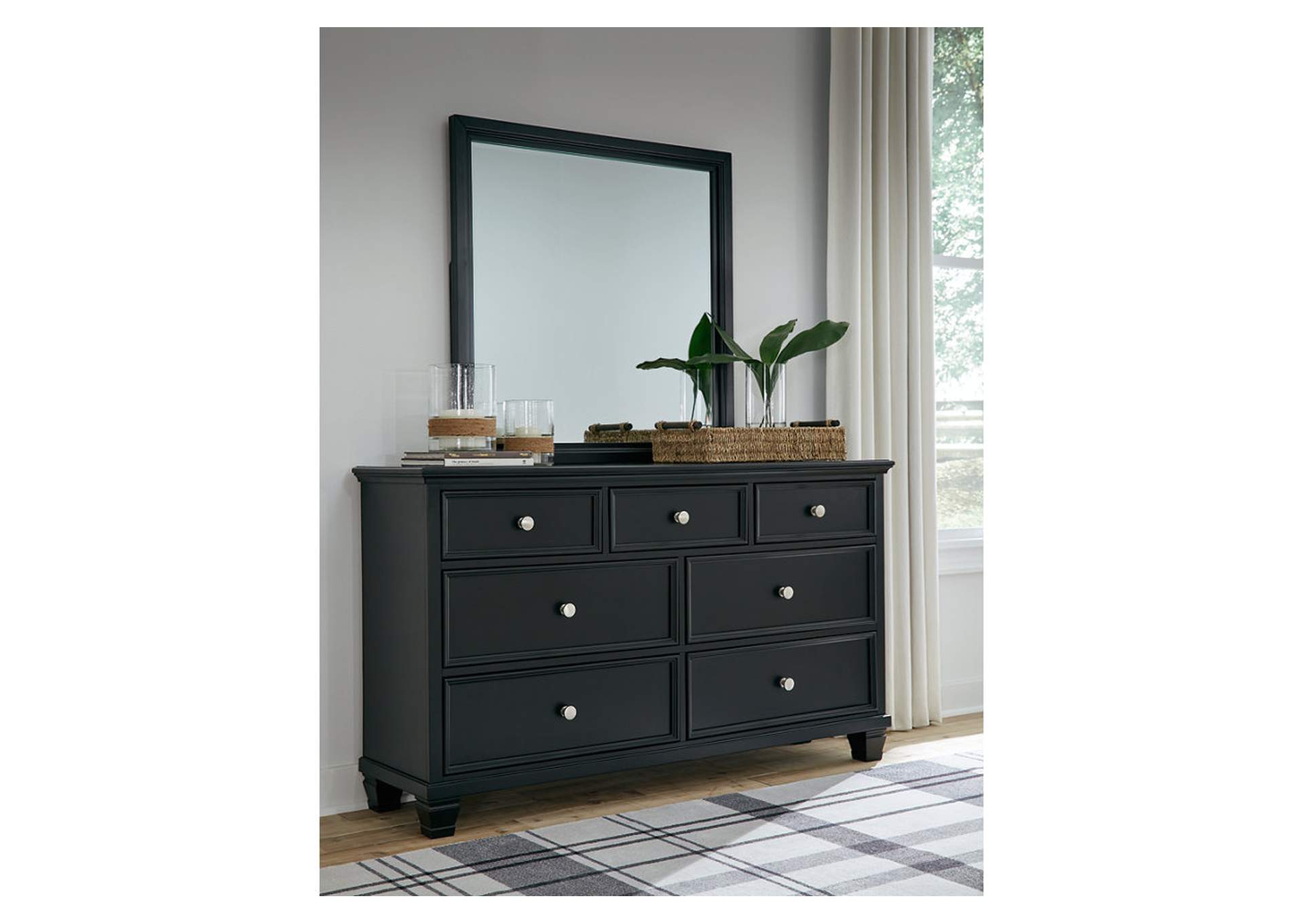 Lanolee Twin Panel Bed with Mirrored Dresser and 2 Nightstands,Signature Design By Ashley