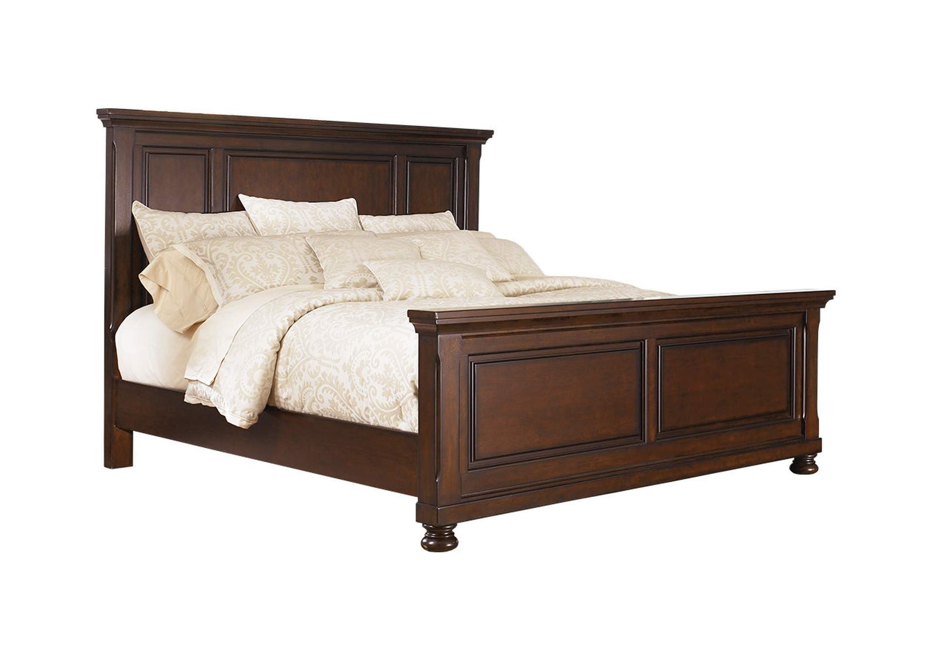 Porter Queen Panel Bed with Mirrored Dresser and Chest,Millennium