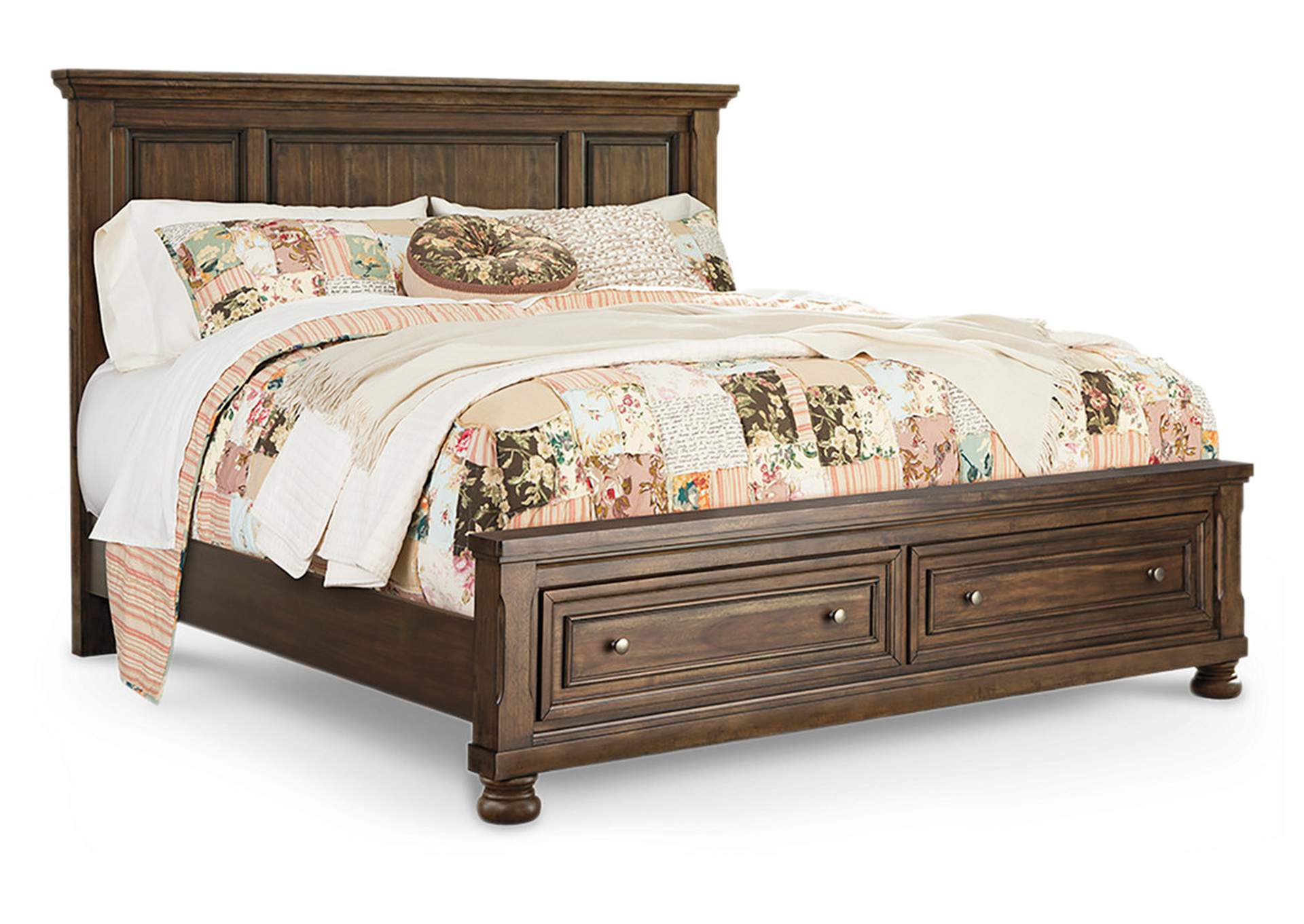 Flynnter King Panel Bed with 2 Storage Drawers,Signature Design By Ashley