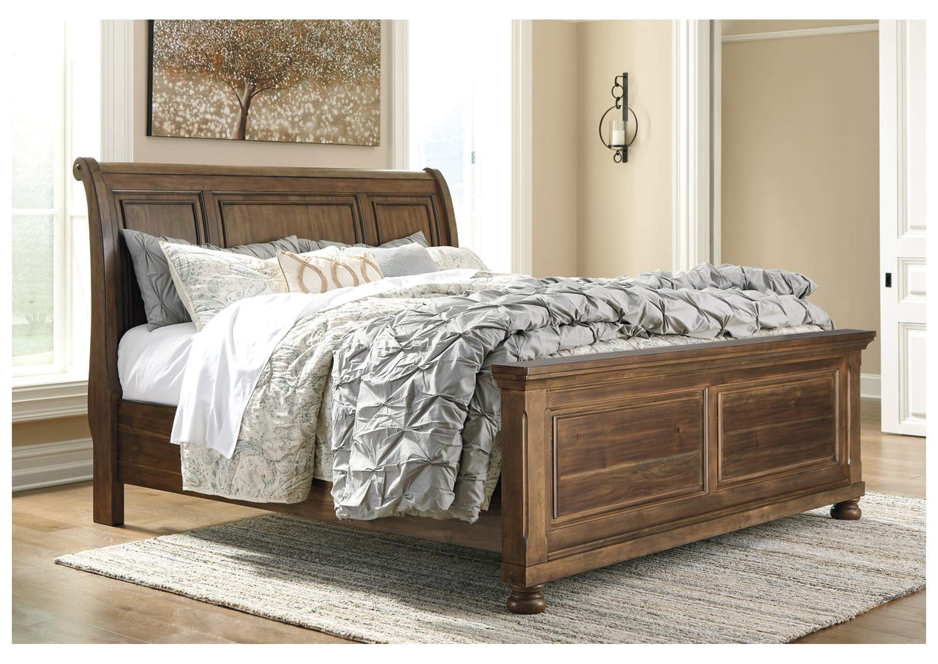 Flynnter Queen Panel Bed with 2 Storage Drawers,Signature Design By Ashley