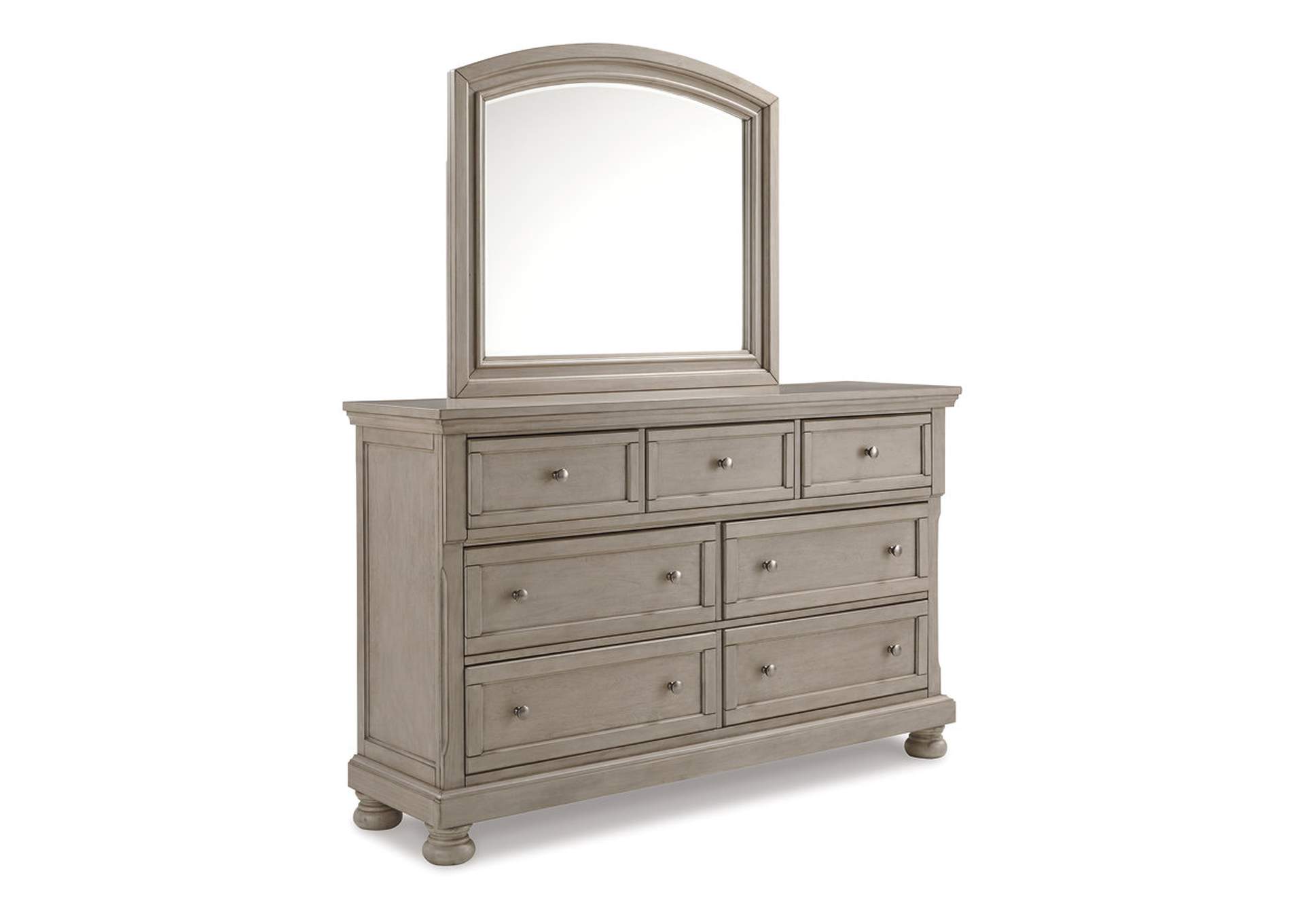 Lettner California King Panel Bed with Mirrored Dresser,Signature Design By Ashley