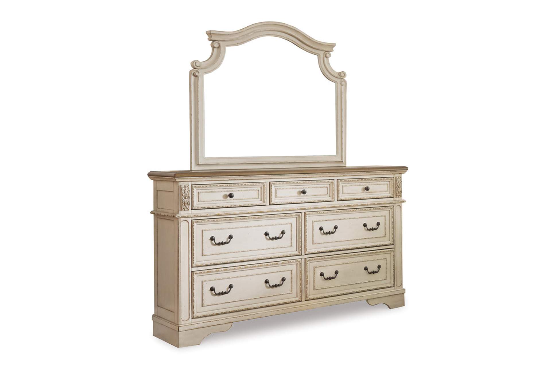 Realyn King Panel Bed with Mirrored Dresser, Chest and Nightstand,Signature Design By Ashley