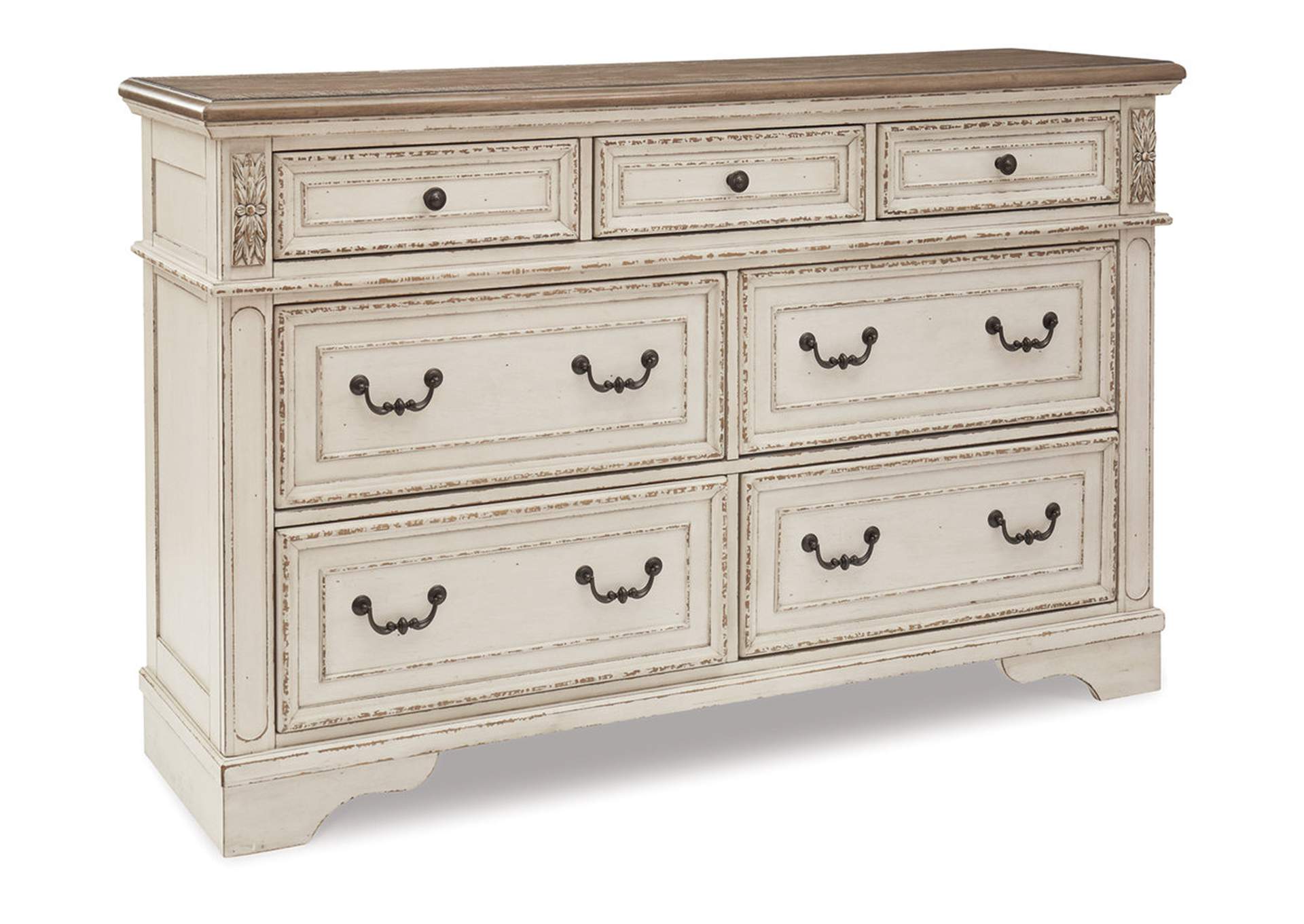 Realyn King Upholstered Panel Bed, Dresser, Mirror, Chest and 2 Nightstands,Signature Design By Ashley