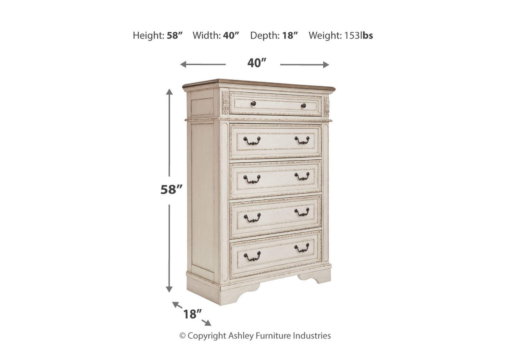 Realyn Queen Panel Bed, Dresser, Mirror and Chest,Signature Design By Ashley