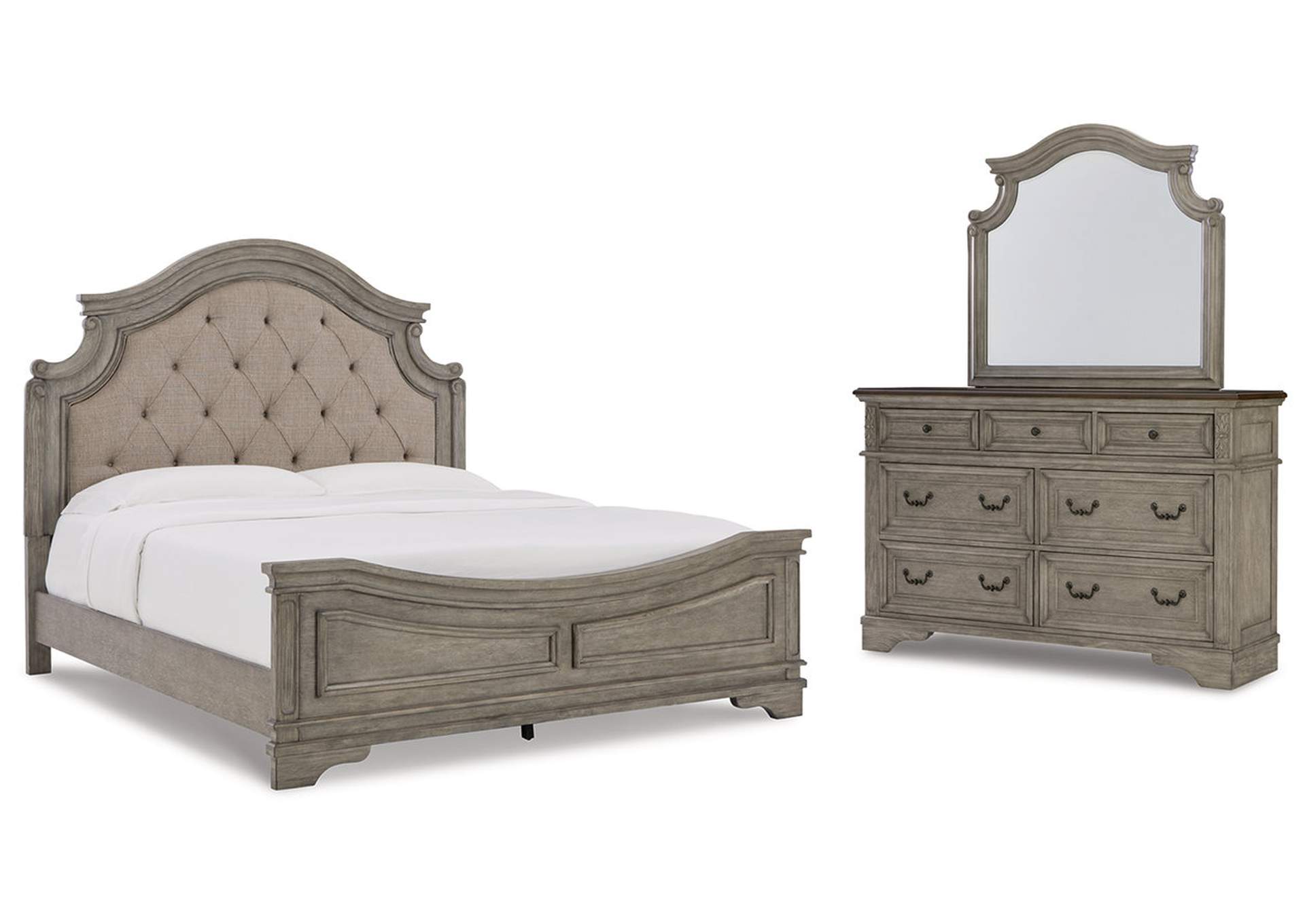 Lodenbay California King Panel Bed with Mirrored Dresser,Signature Design By Ashley