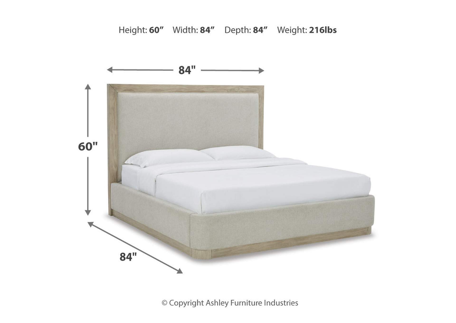 Hennington King Upholstered Bed,Millennium