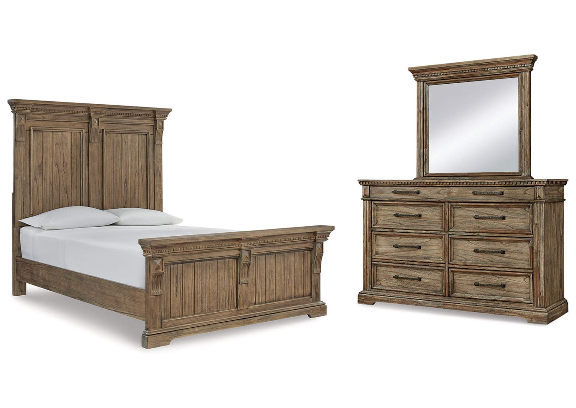 Markenburg Queen Panel Bed with Mirrored Dresser,Signature Design By Ashley