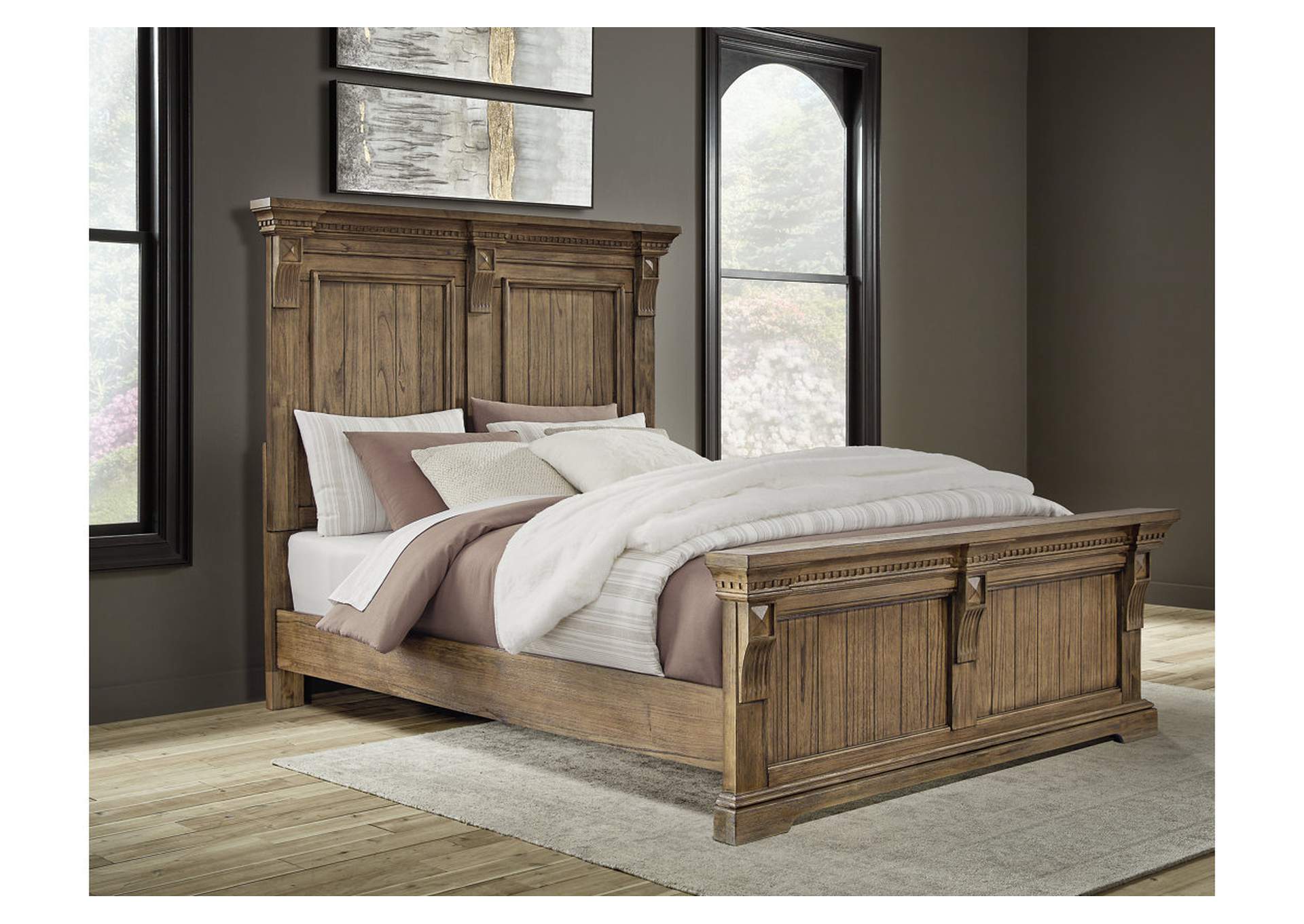 Markenburg Queen Panel Bed with Mirrored Dresser,Signature Design By Ashley