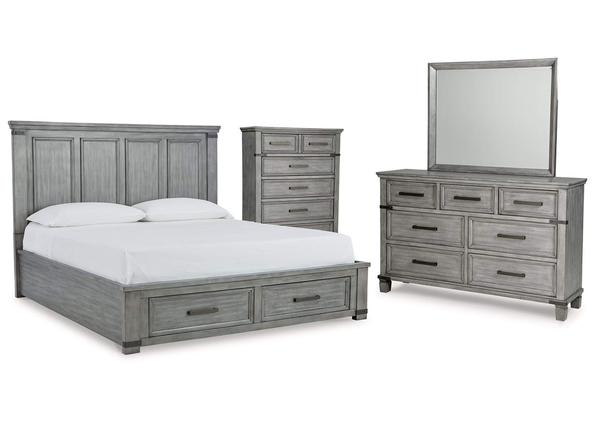 Russelyn King Panel Storage Bed, Dresser, Mirror and Chest,Signature Design By Ashley