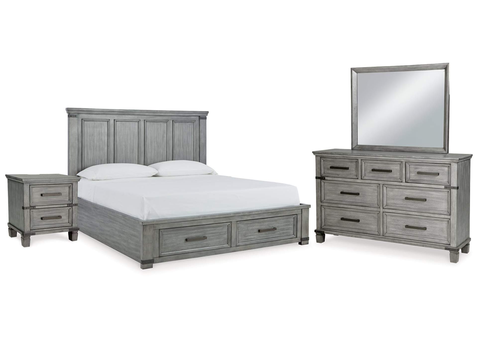 Russelyn King Panel Storage Bed, Dresser, Mirror and 2 Nightstands,Signature Design By Ashley