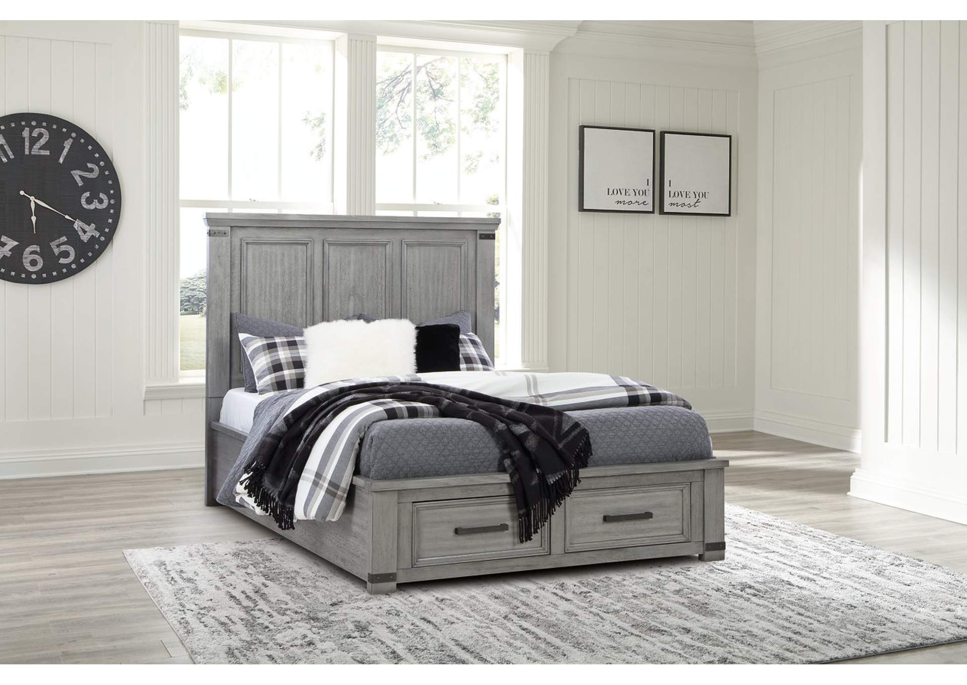 Russelyn Queen Panel Storage Bed, Dresser, Mirror, Chest and 2 Nightstands,Signature Design By Ashley