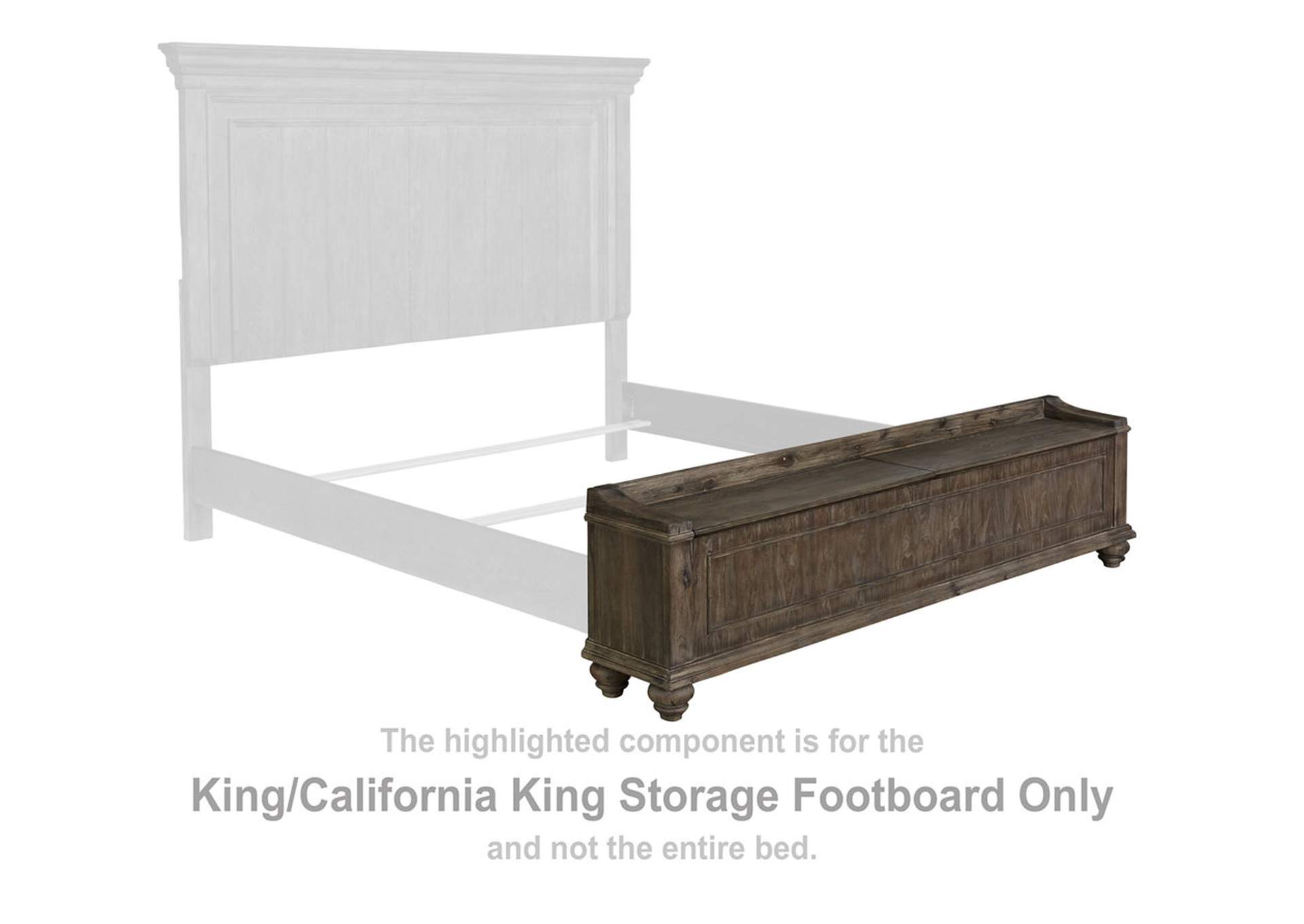 Johnelle King Panel Bed with Storage Bench,Millennium