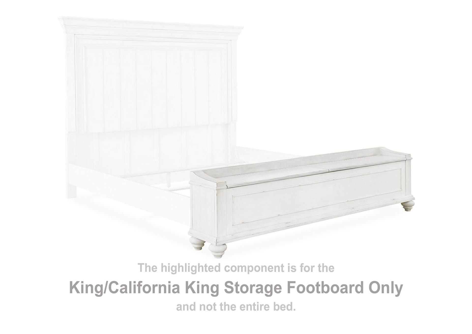 Kanwyn King Panel Bed with Storage, Dresser and Mirror,Benchcraft