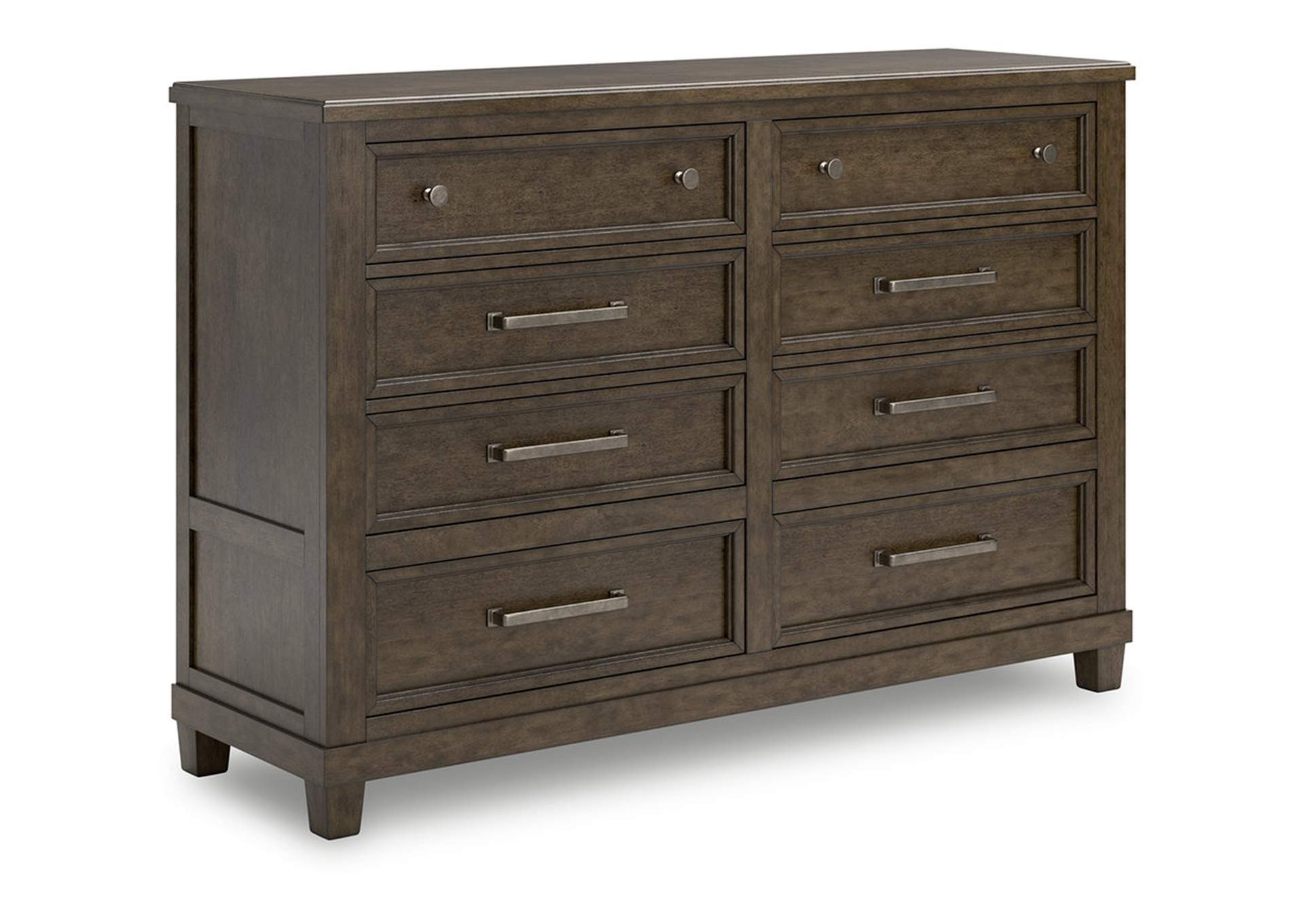 Hillcott California King Upholstered Bed with Dresser and Nightstand,Millennium