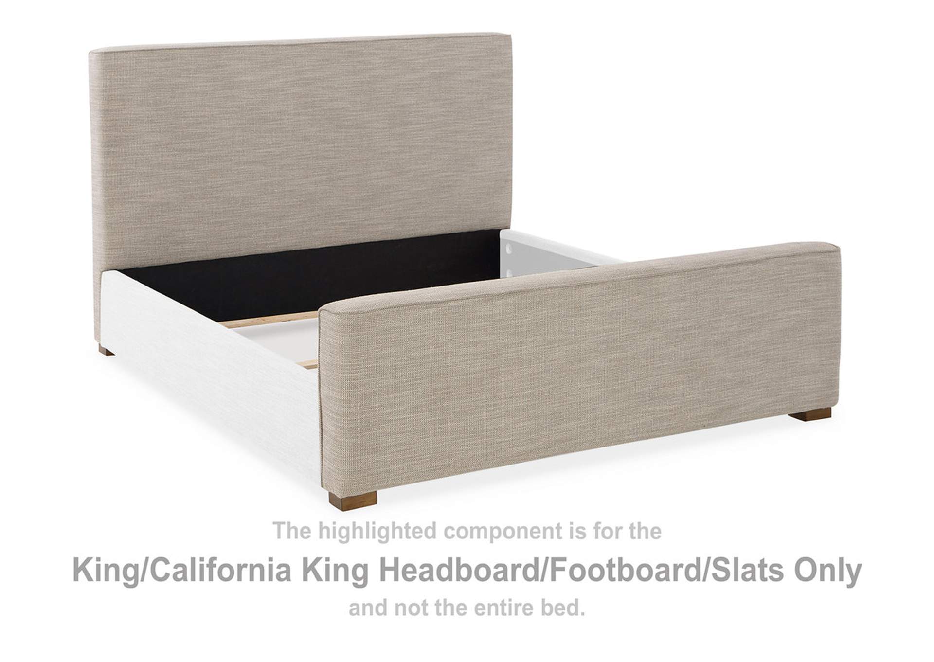 Dakmore California King Upholstered Bed, Dresser and Mirror,Signature Design By Ashley