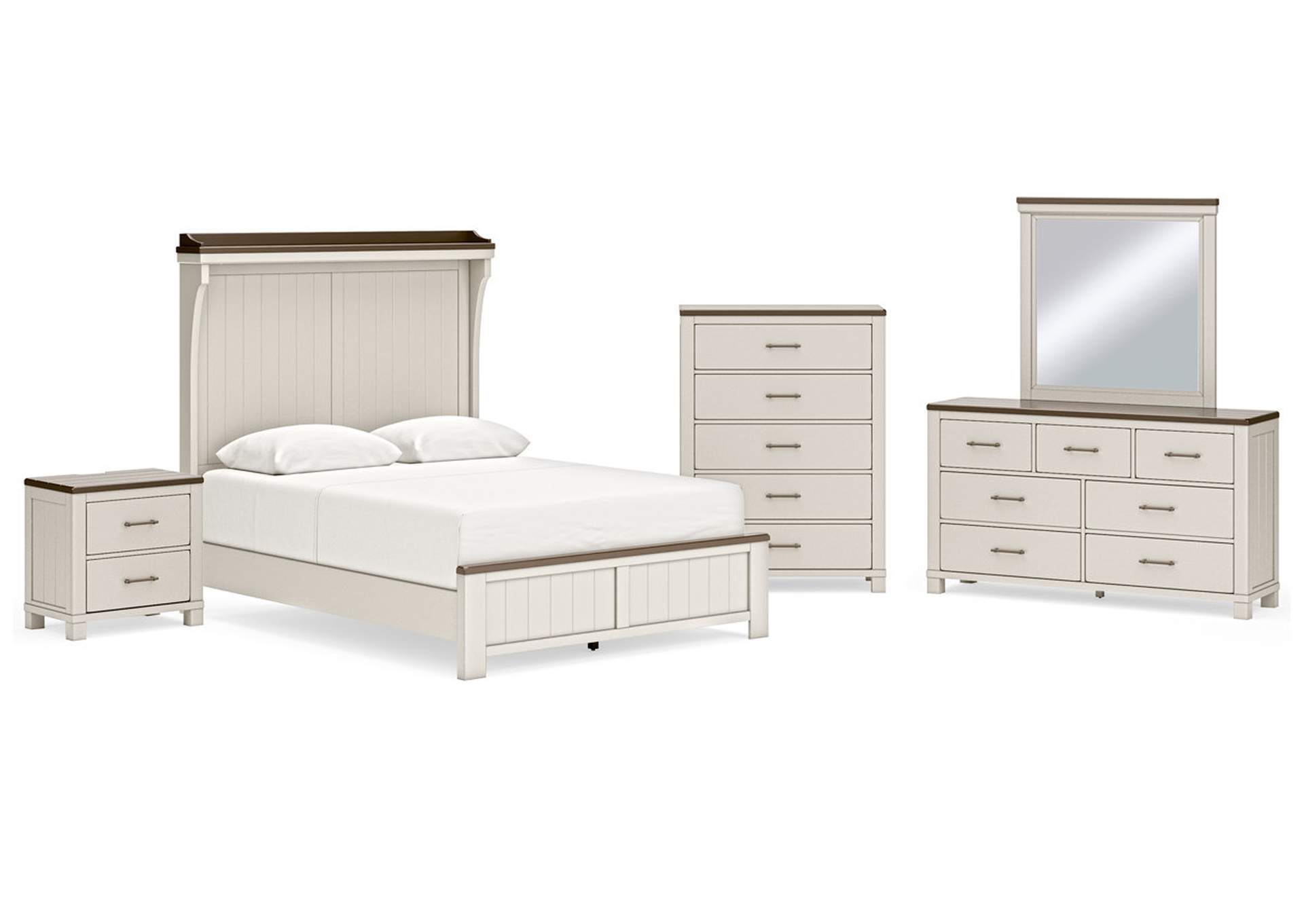 Darborn Queen Panel Bed with Mirrored Dresser, Chest and Nightstand,Signature Design By Ashley