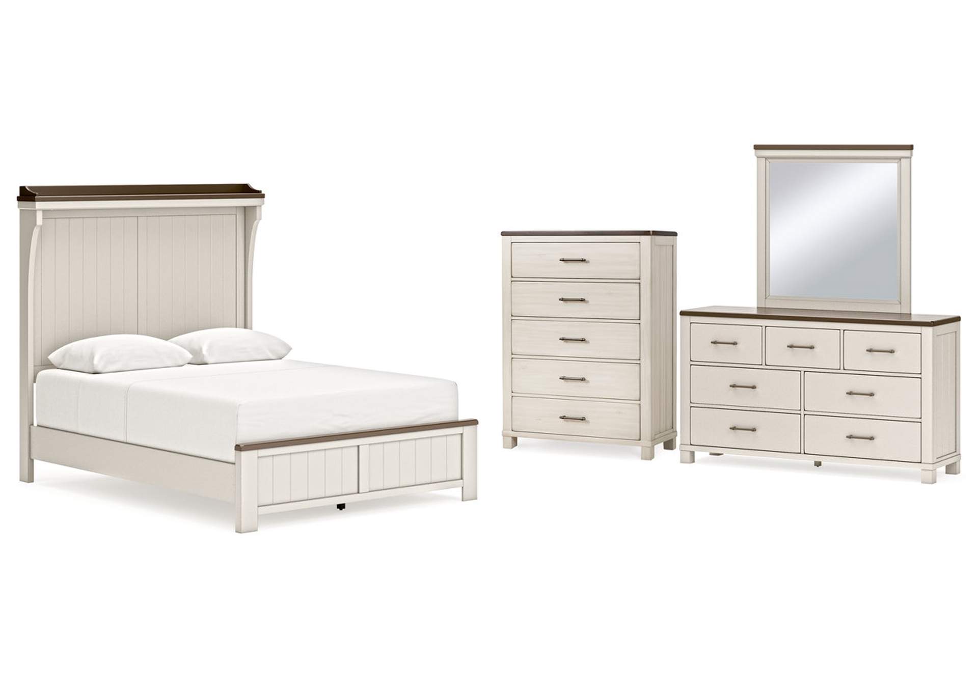 Darborn Queen Panel Bed with Mirrored Dresser and Chest,Signature Design By Ashley