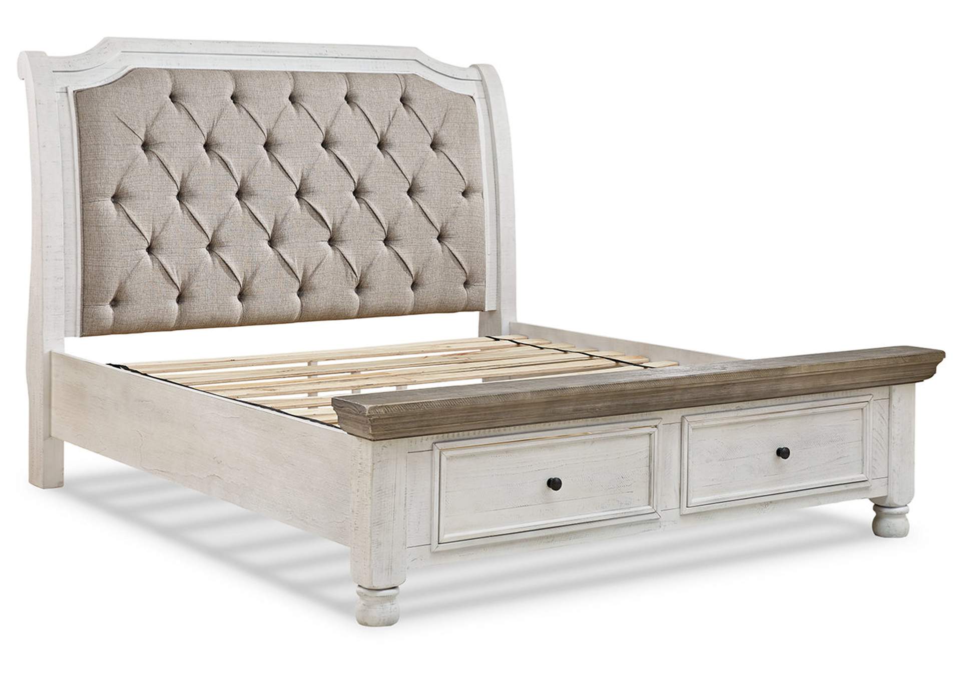 Havalance Queen Sleigh Bed with Storage with Mirrored Dresser and Chest,Millennium