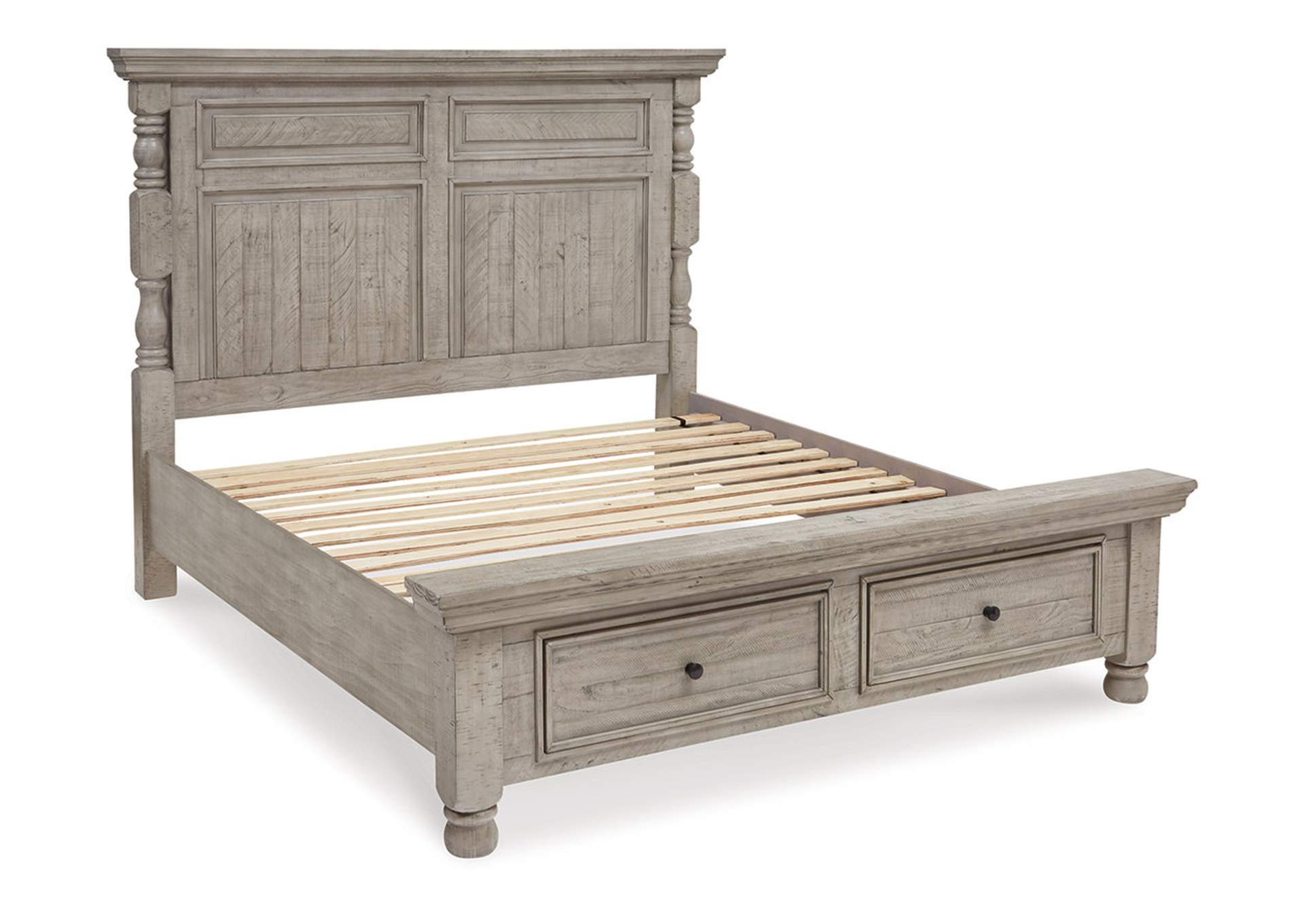 Harrastone King Panel Bed with Mirrored Dresser, Chest and Nightstand,Millennium