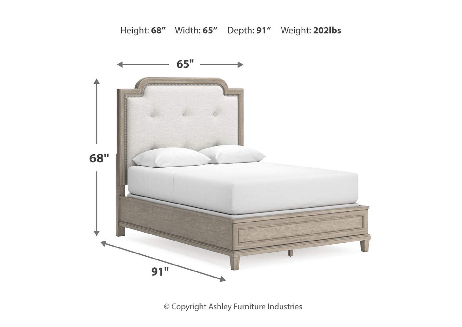 Jorlaina Queen Upholstered Panel Bed,Millennium