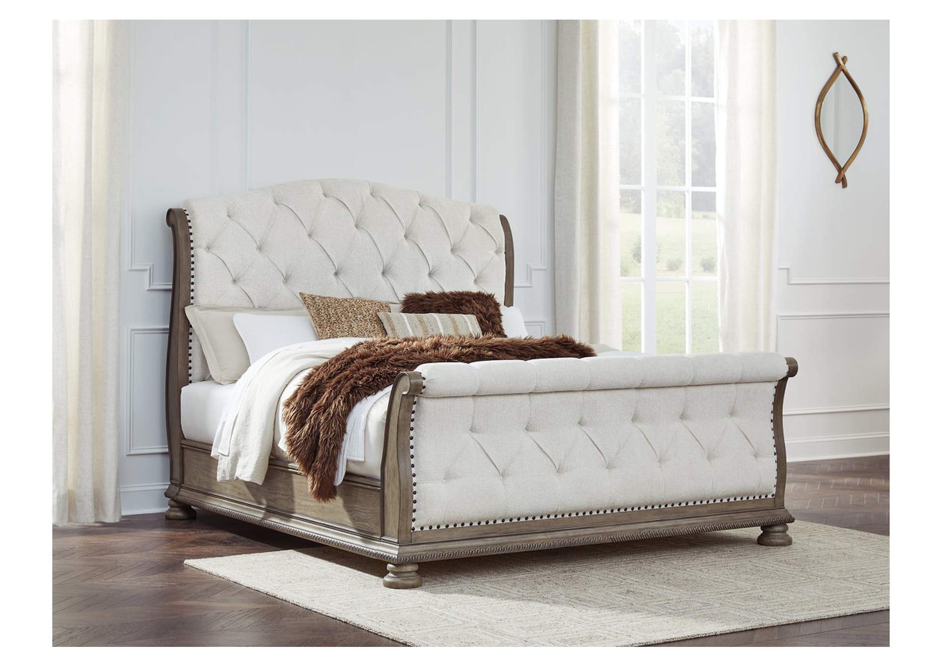 Ardenfield California King Upholstered Sleigh Bed,Signature Design By Ashley