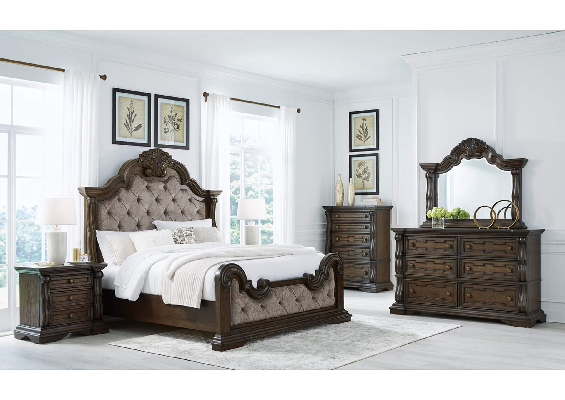 Maylee Queen Upholstered Bed with Dresser,Signature Design By Ashley