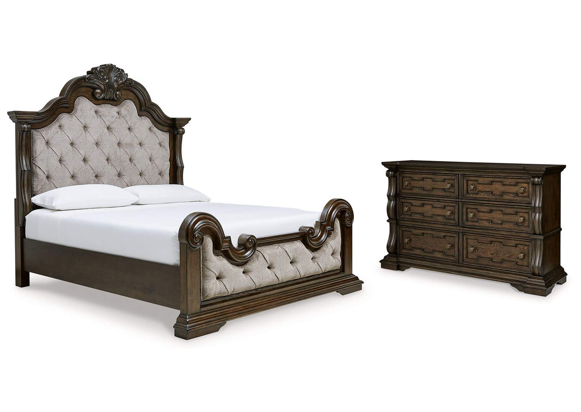 Maylee Queen Upholstered Bed with Dresser,Signature Design By Ashley