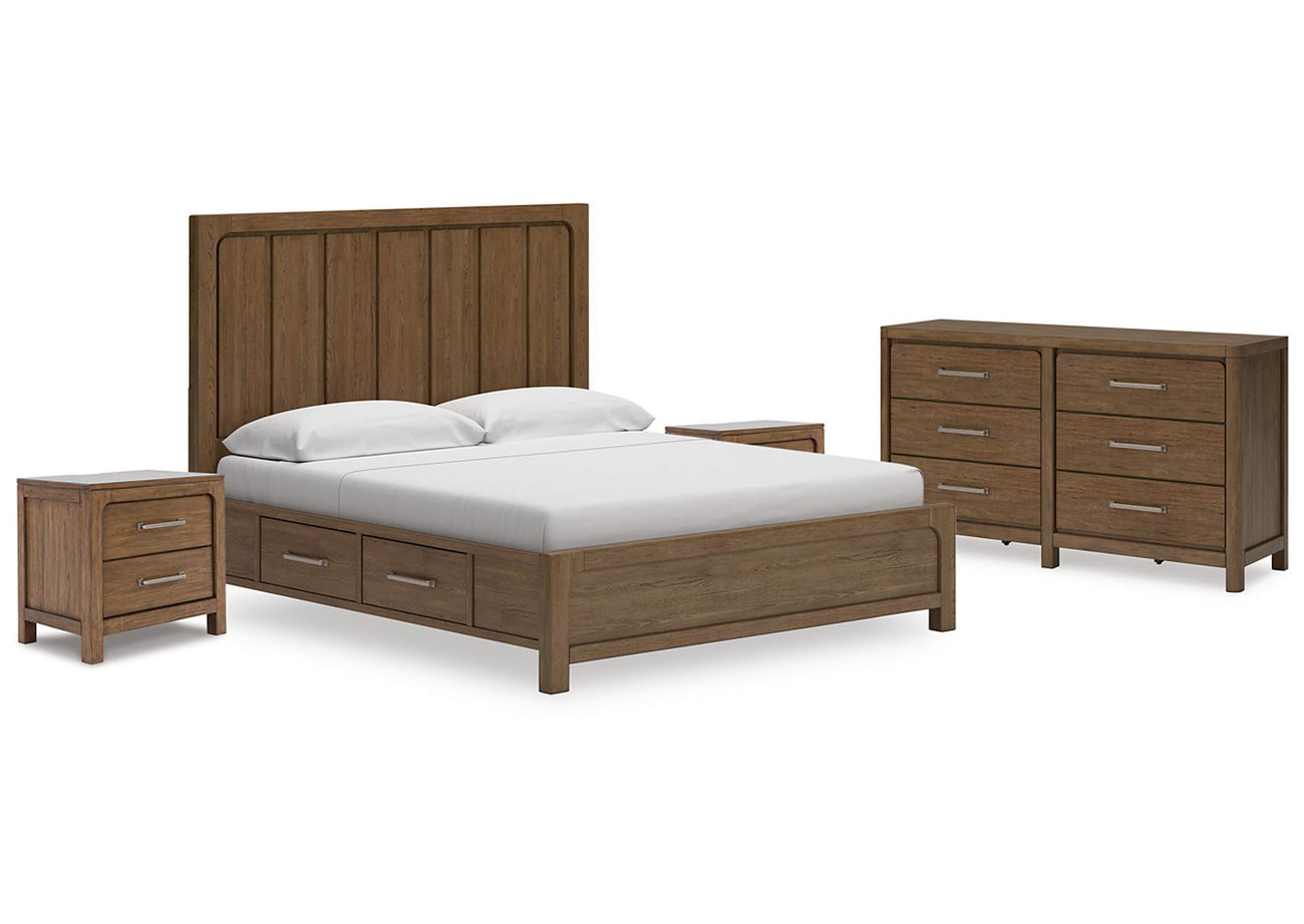 Cabalynn King Panel Storage Bed with Dresser and 2 Nightstands,Signature Design By Ashley