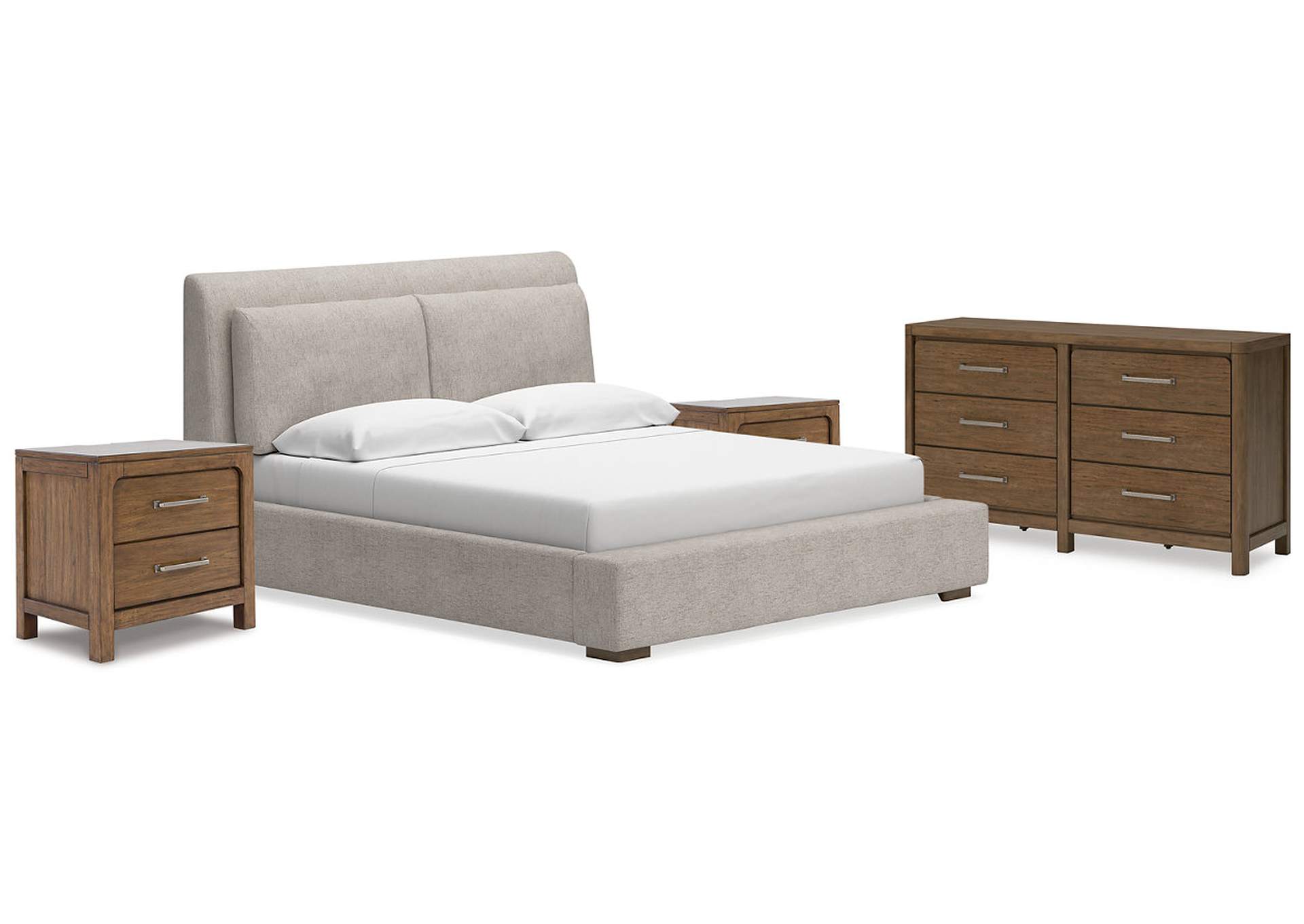 Cabalynn California King Upholstered Bed with Dresser and 2 Nightstands,Signature Design By Ashley