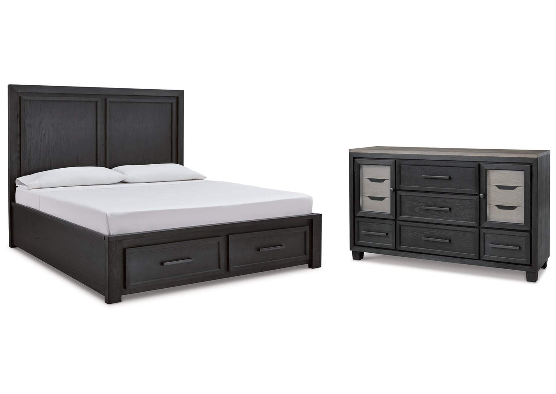 Foyland Queen Panel Storage Bed with Dresser,Signature Design By Ashley