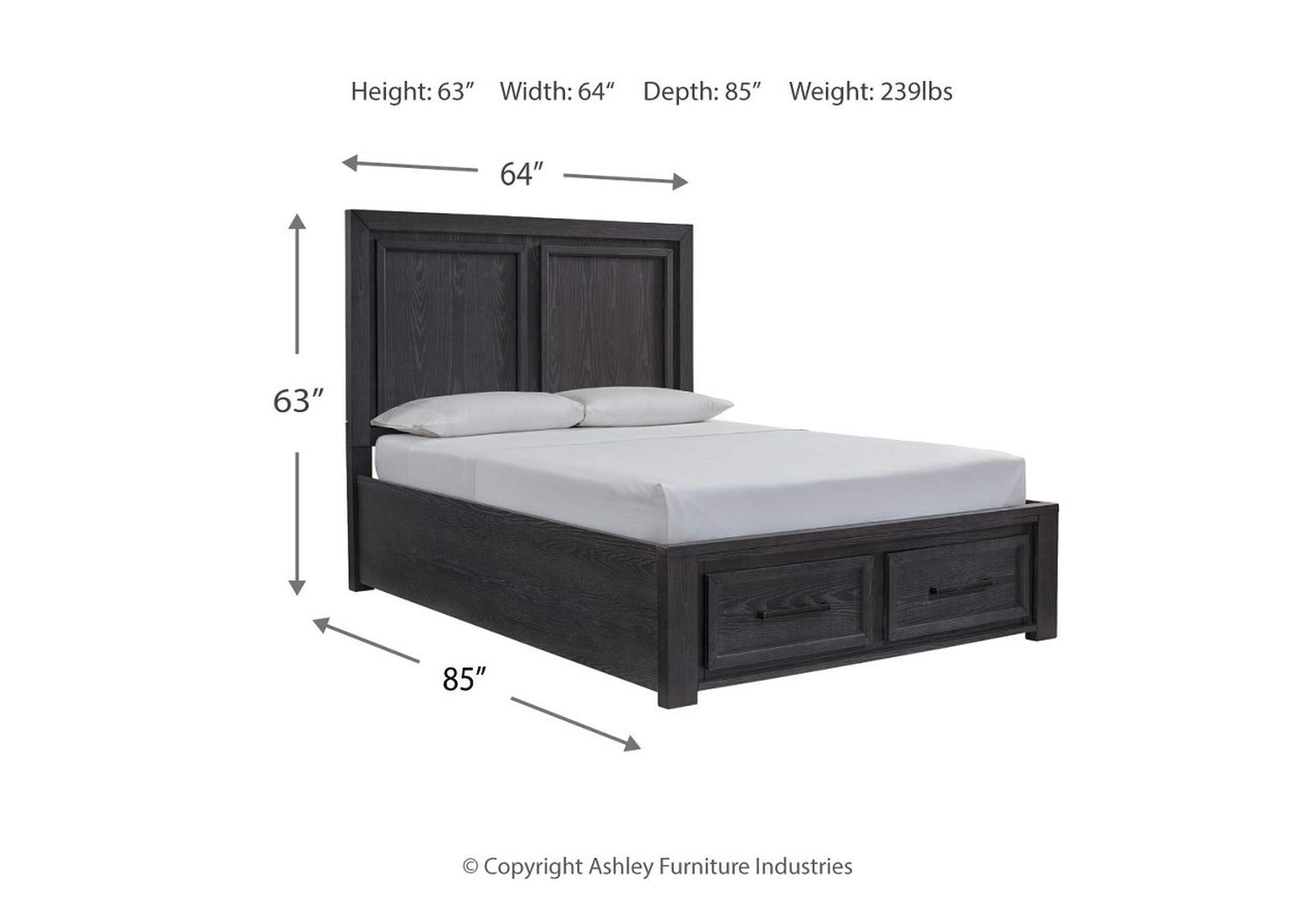 Foyland Queen Panel Storage Bed, Dresser and Mirror,Signature Design By Ashley