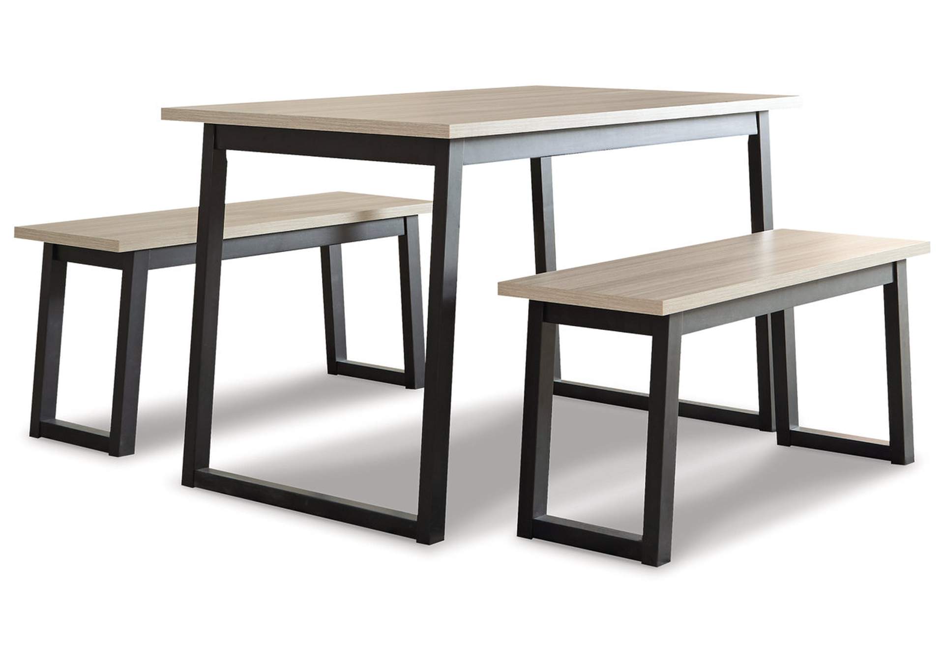 Waylowe Dining Table and Benches (Set of 3),Signature Design By Ashley