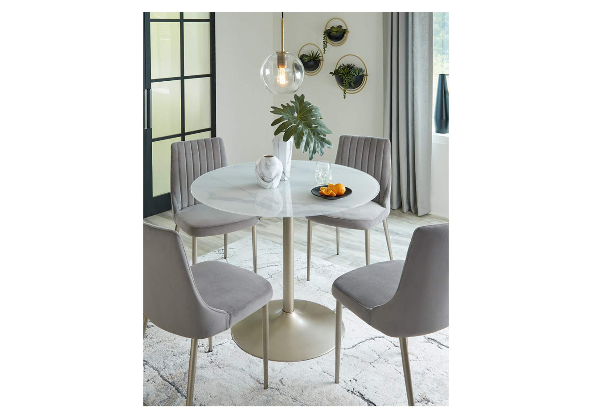 Barchoni Dining Table and 4 Chairs,Signature Design By Ashley