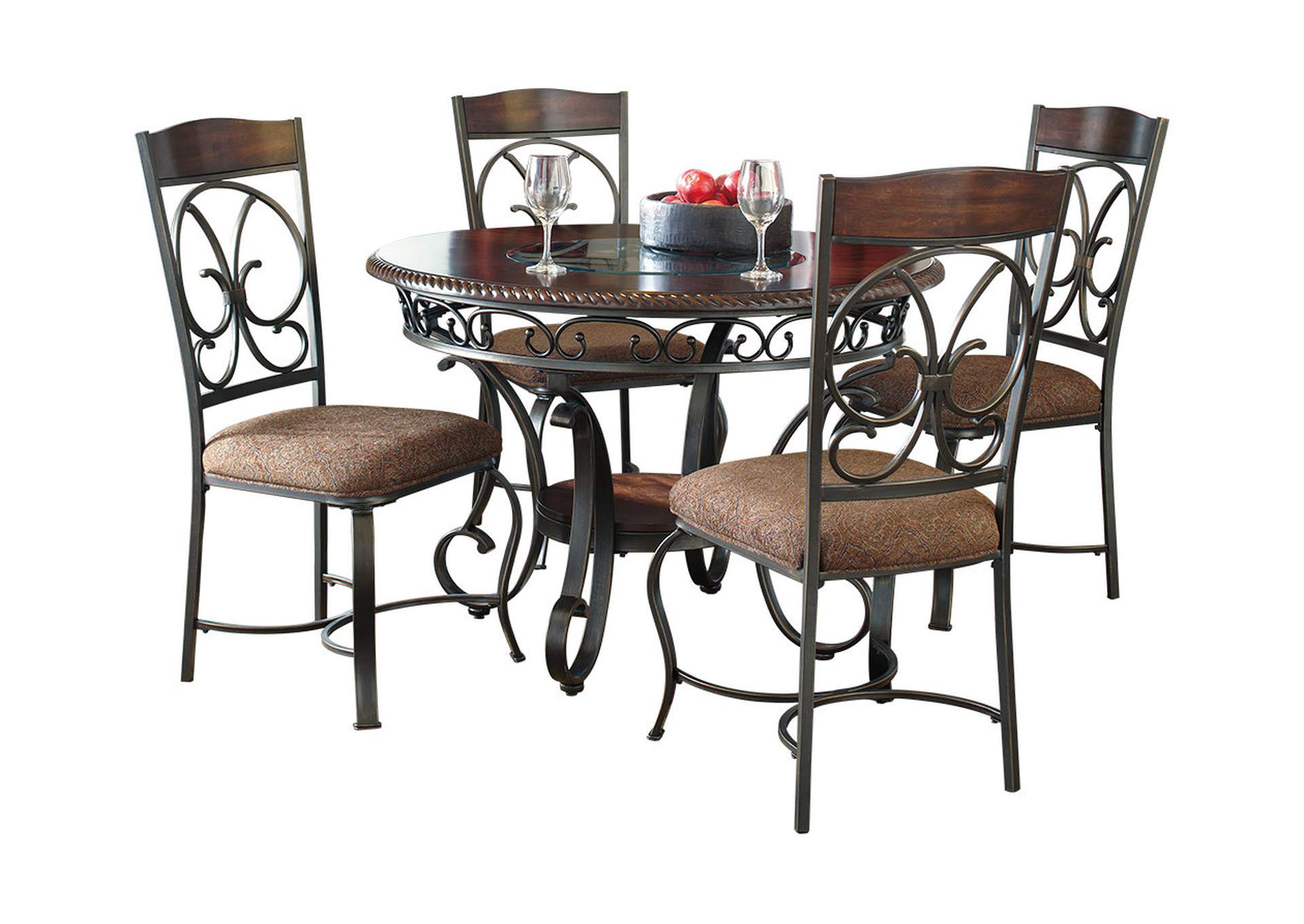 Glambrey Dining Table with 4 Chairs,Signature Design By Ashley