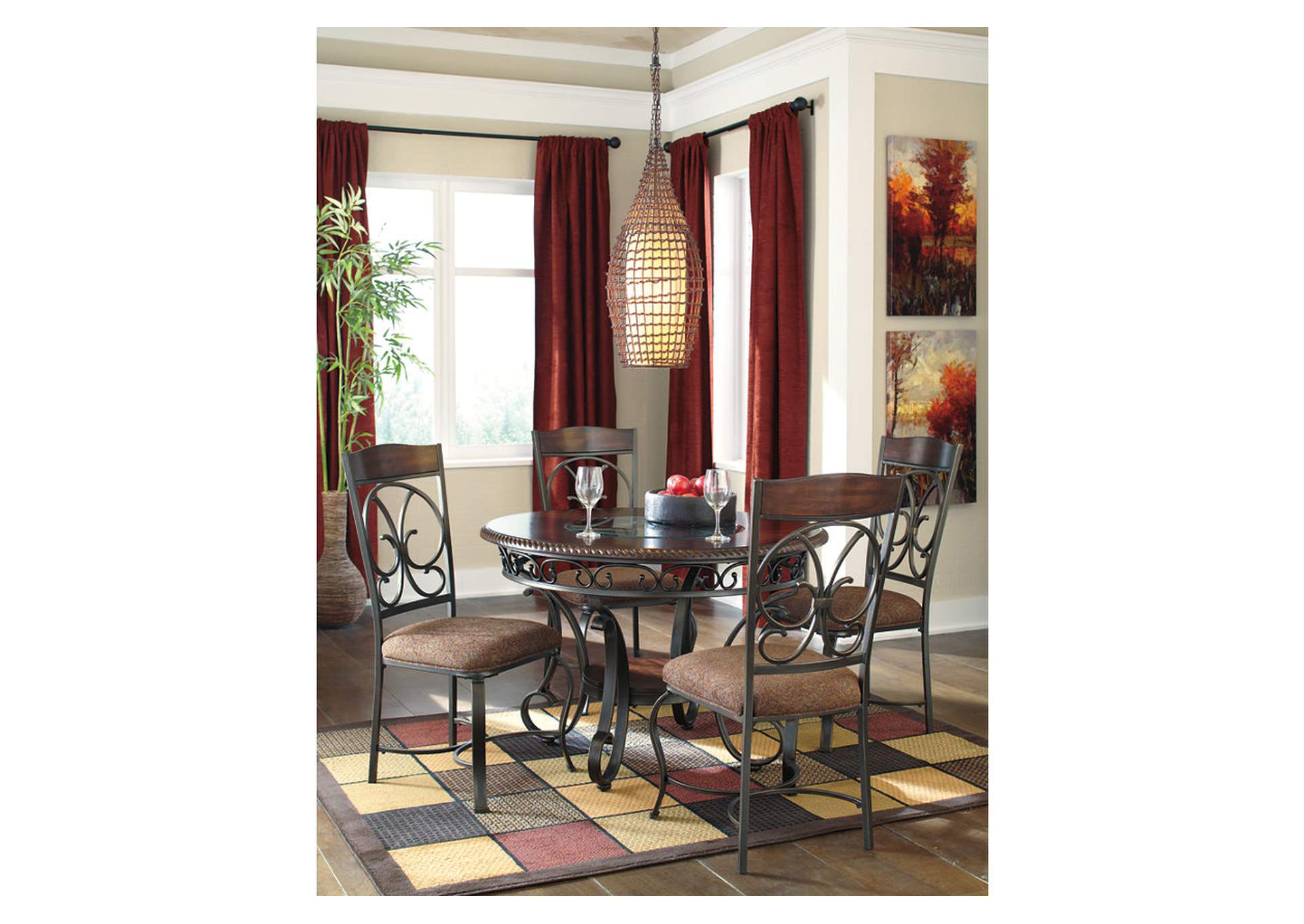 Glambrey Dining Table and 4 Chairs,Signature Design By Ashley
