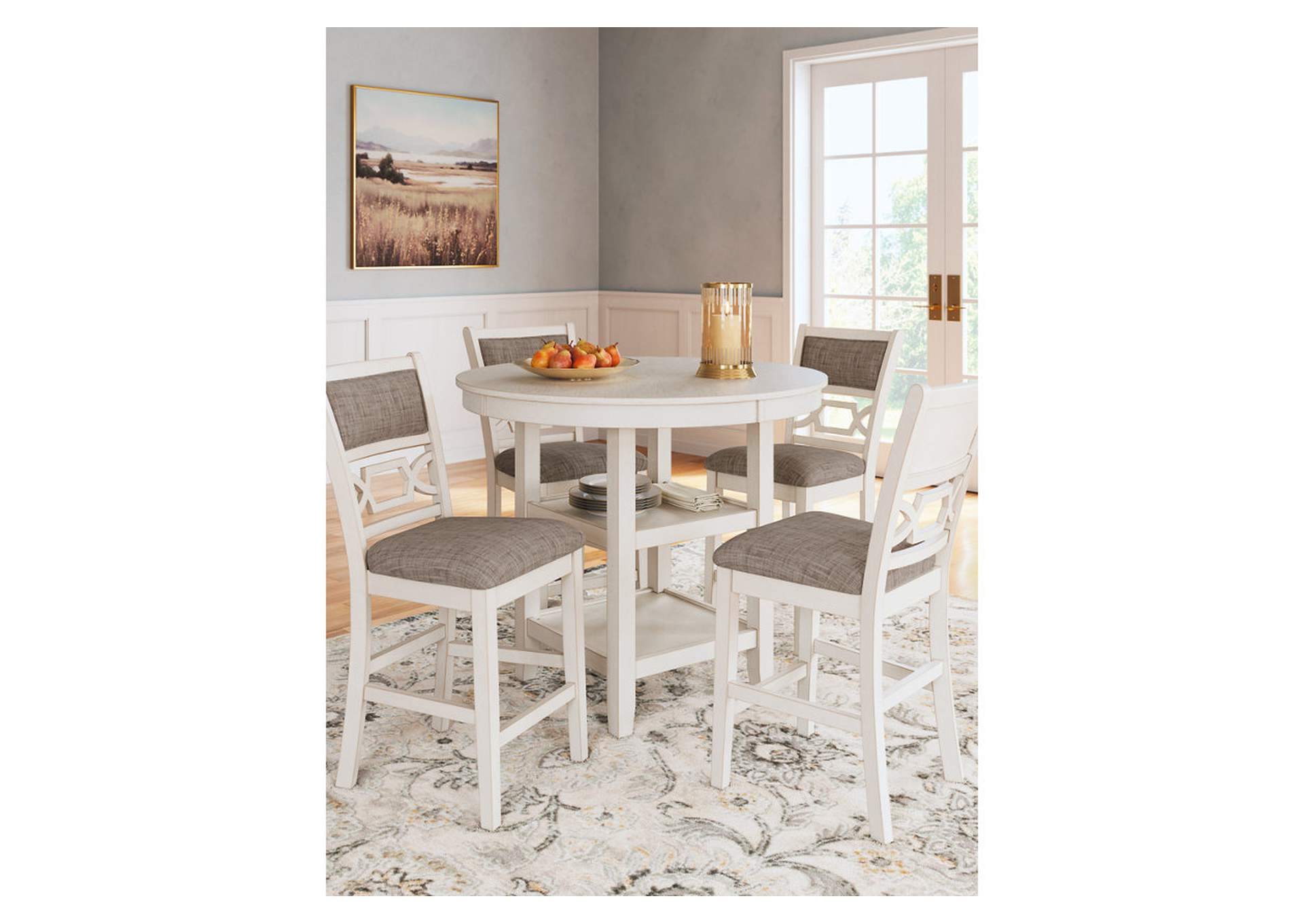 Erinberg Counter Height Dining Table and 4 Barstools (Set of 5),Signature Design By Ashley