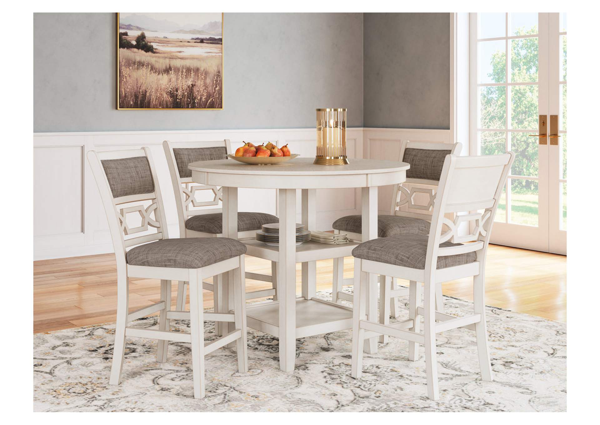 Erinberg Counter Height Dining Table and 4 Barstools (Set of 5),Signature Design By Ashley