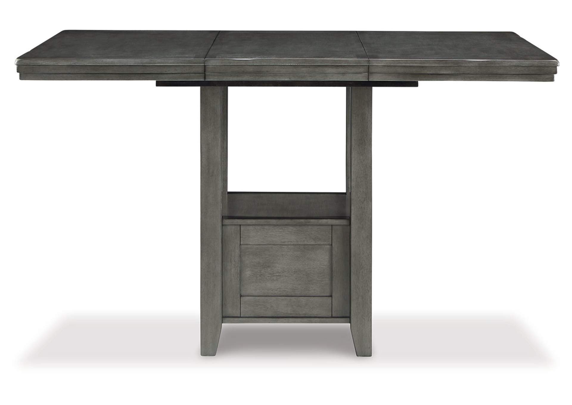 Hallanden Counter Height Dining Table and 6 Barstools with Storage,Signature Design By Ashley