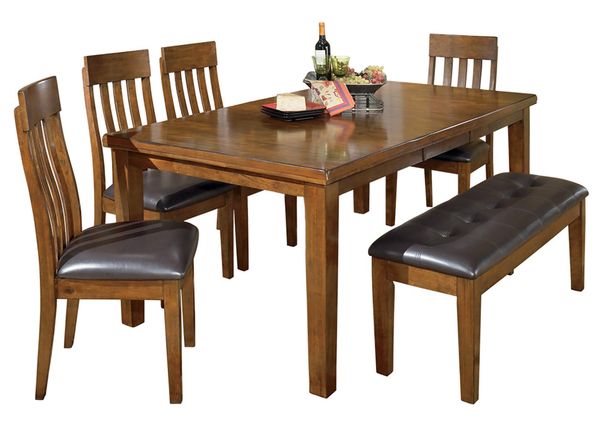 Ralene Dining Table and 4 Chairs and Bench,Signature Design By Ashley