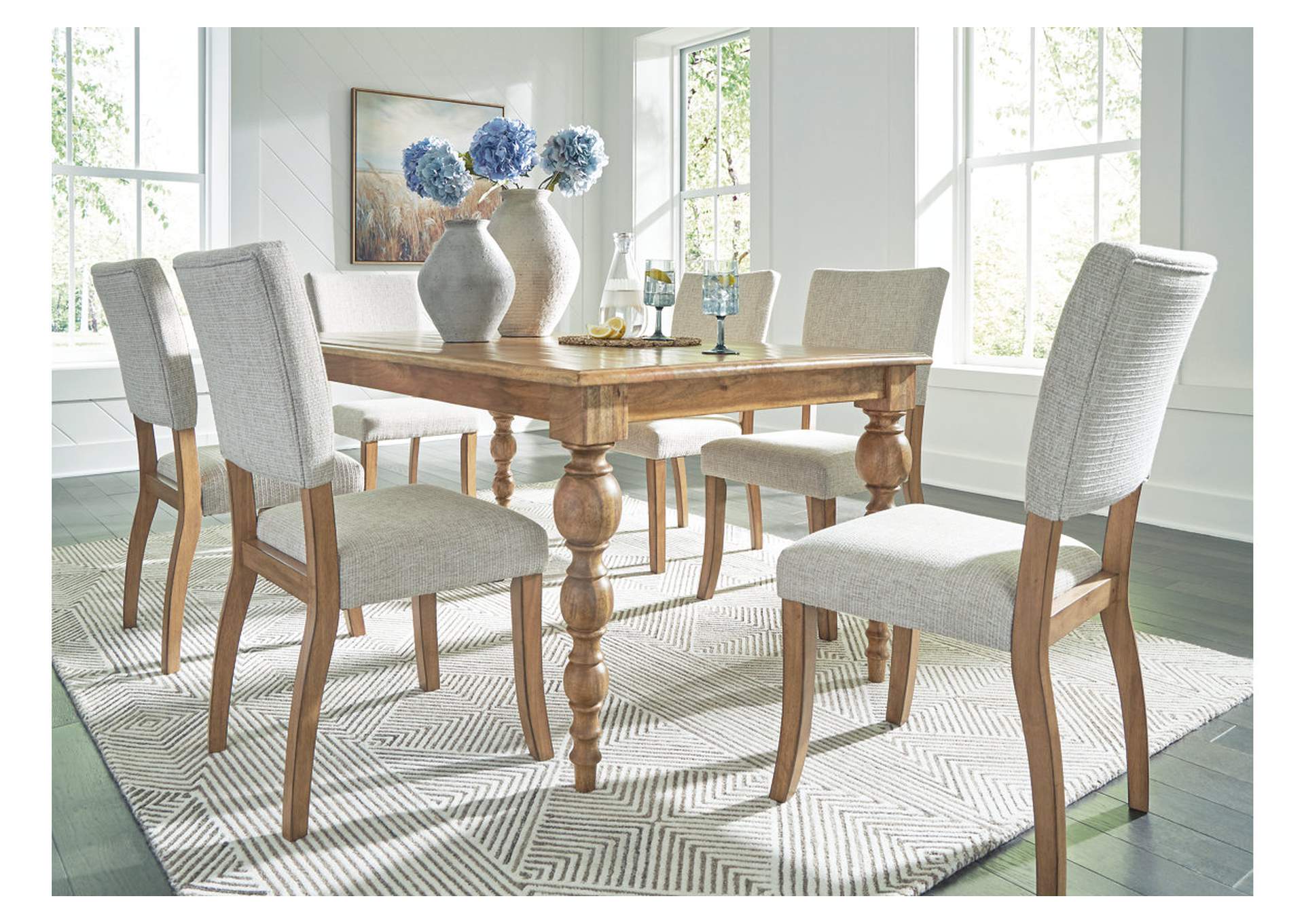 Rybergston Dining Table and 6 Chairs,Signature Design By Ashley