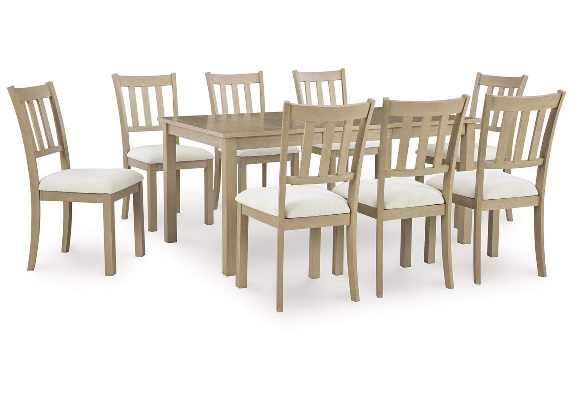 Calmoro Dining Table and 8 Chairs,Ashley